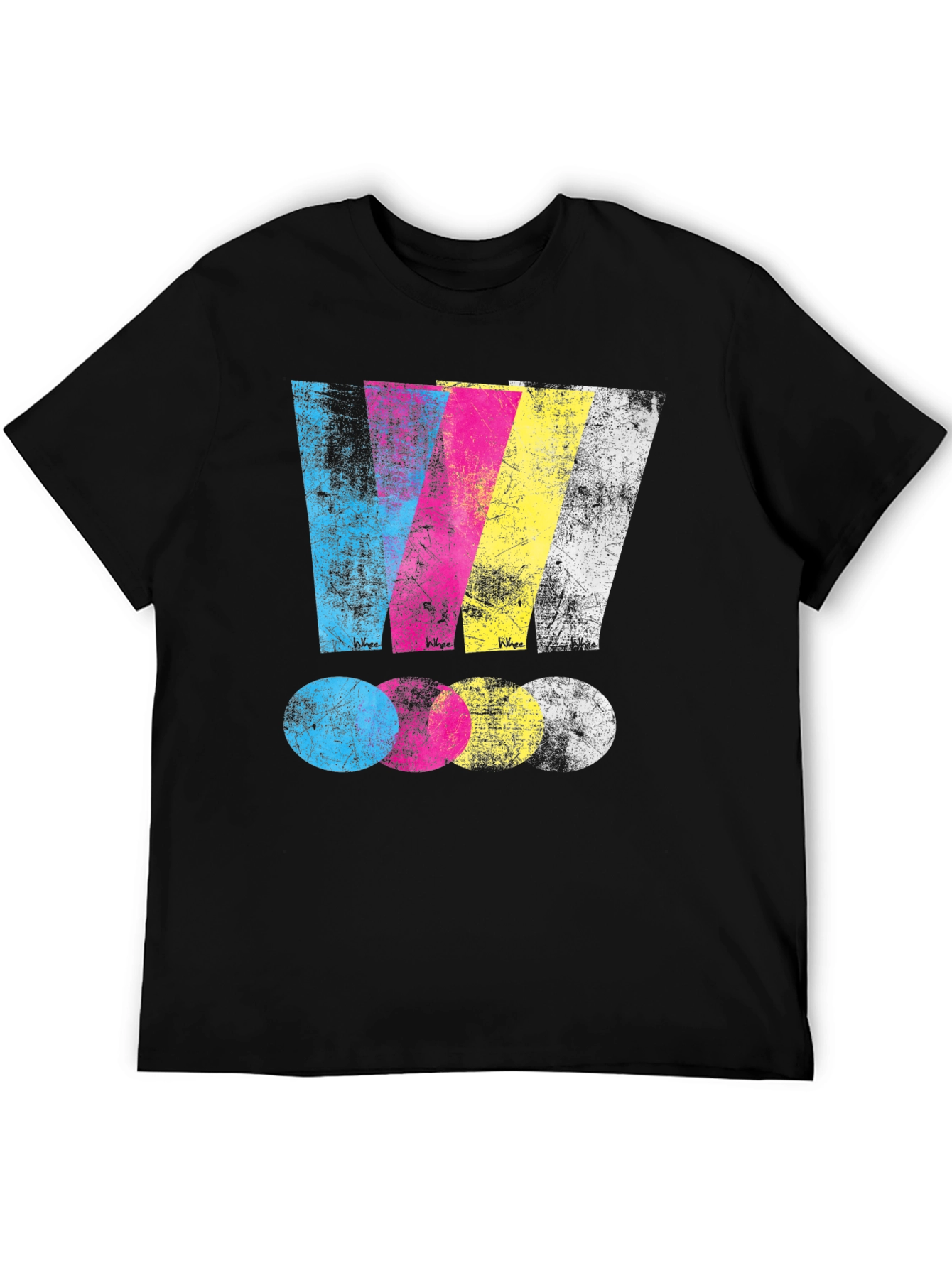 CMYK Graphic Print Black T-Shirt