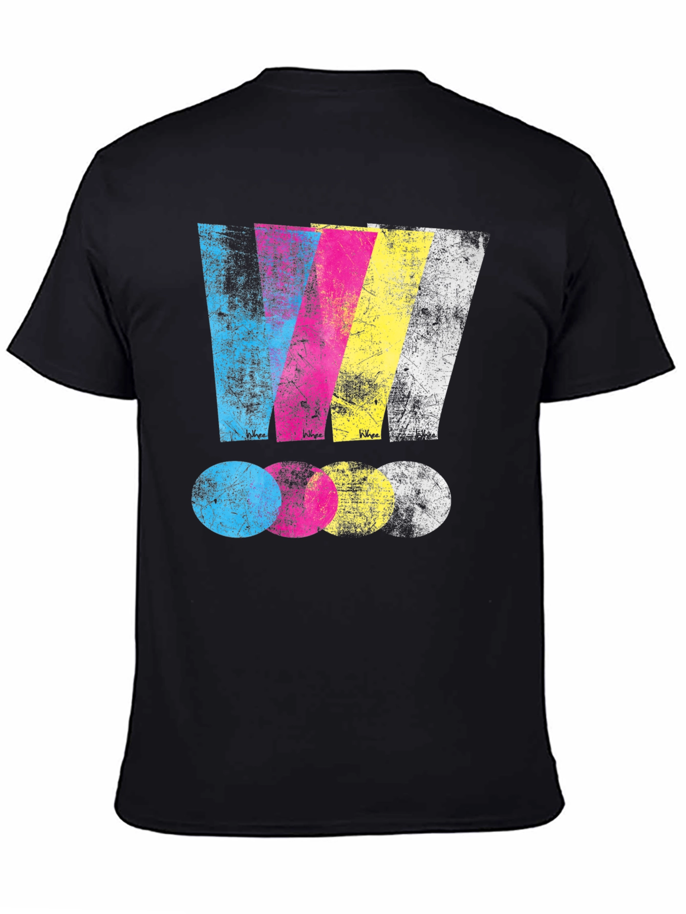 CMYK Graphic Print Black T-Shirt