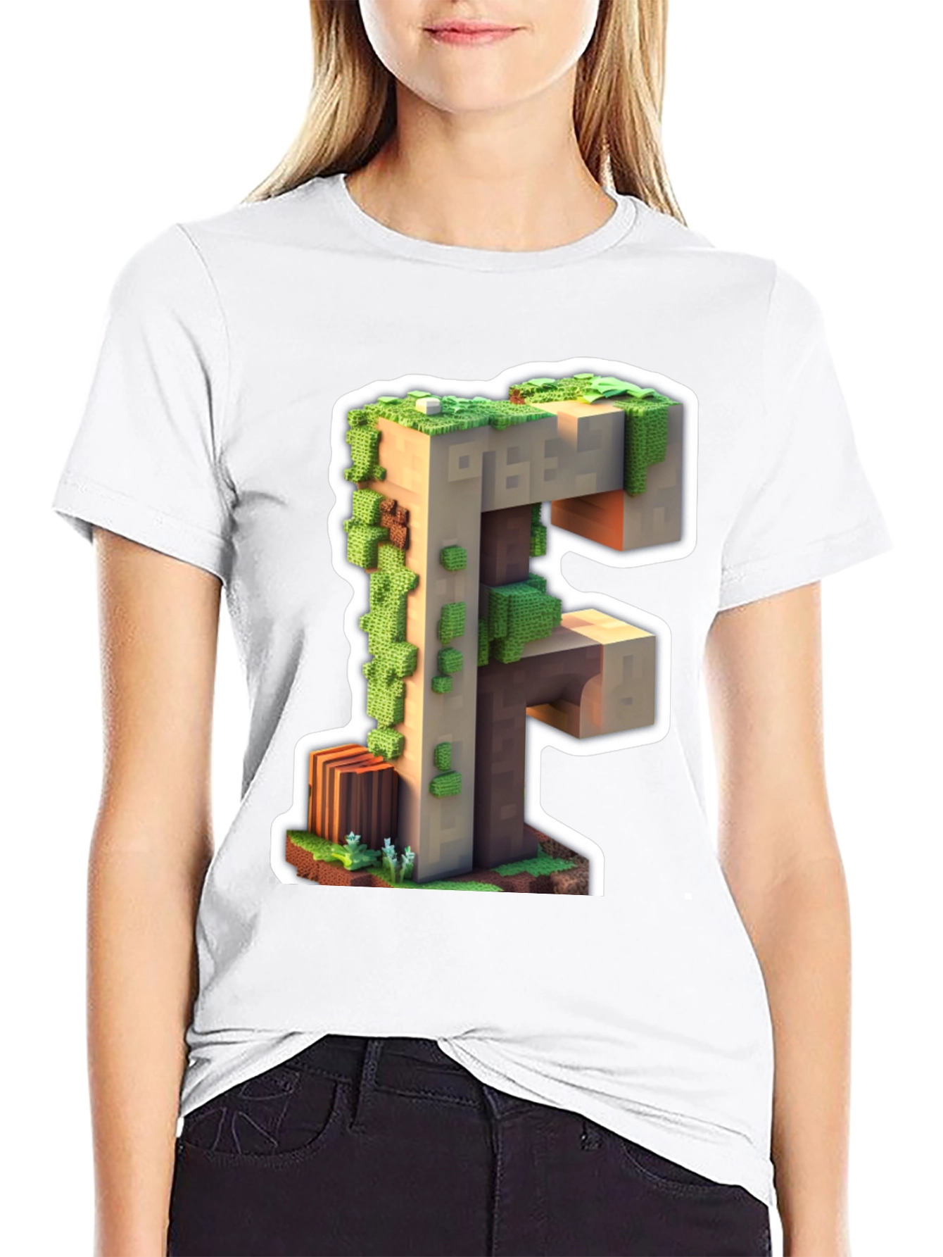 Minecraft F Letter T-Shirt