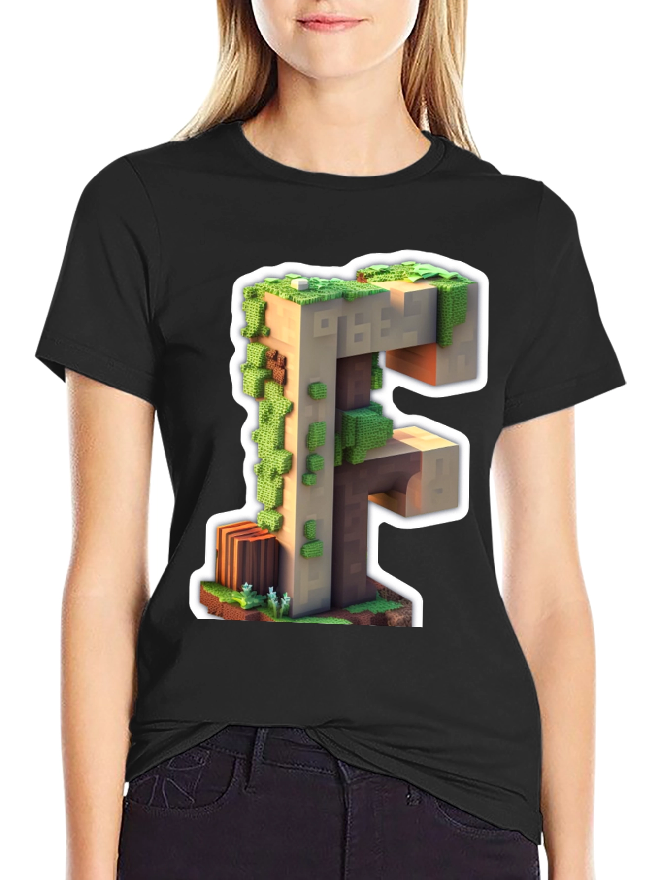Minecraft F Letter T-Shirt