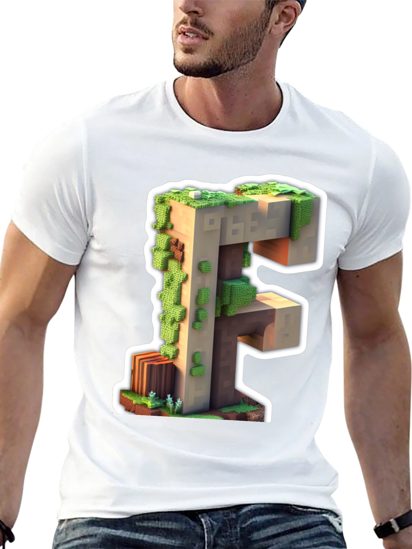 Minecraft F Letter T-Shirt