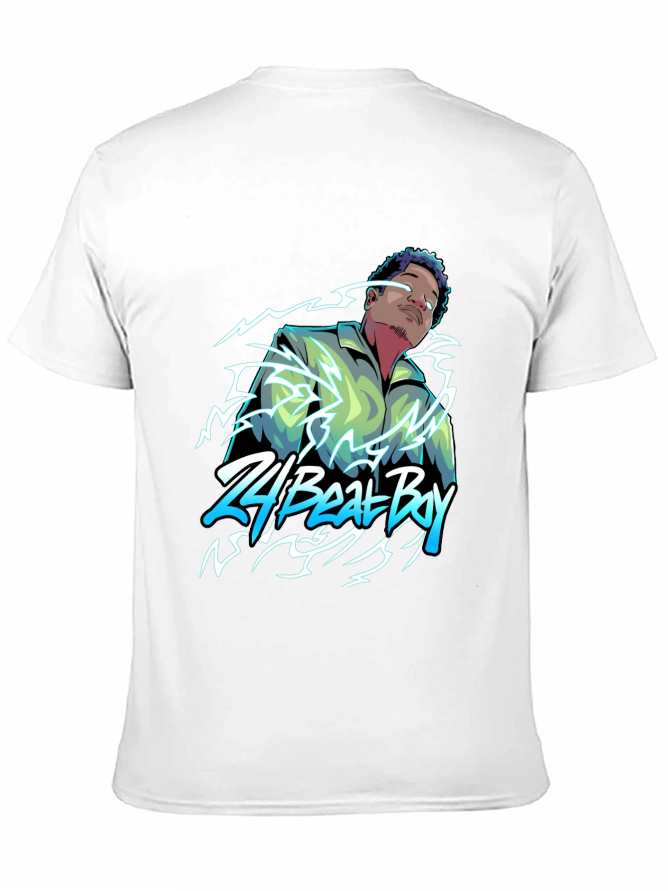 24 Beat Boy Graphic T-Shirt - Stylish Black Tee