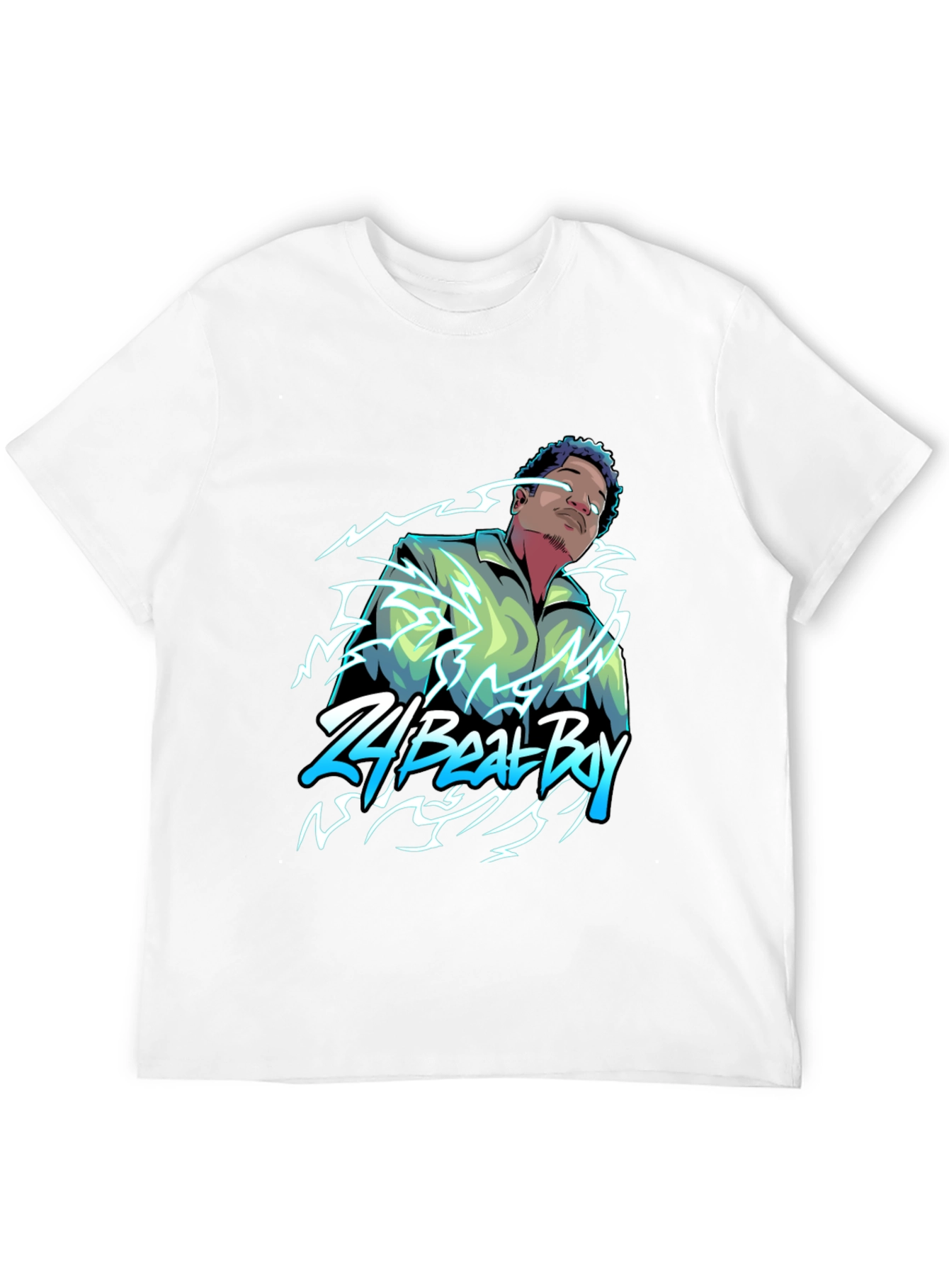 24 Beat Boy Graphic T-Shirt - Stylish Black Tee
