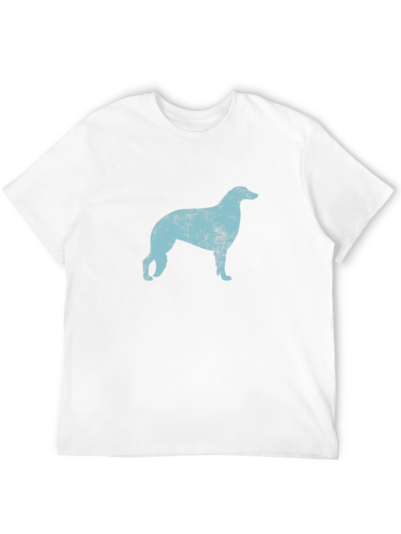 Distressed Dog Silhouette Graphic Tee - Black