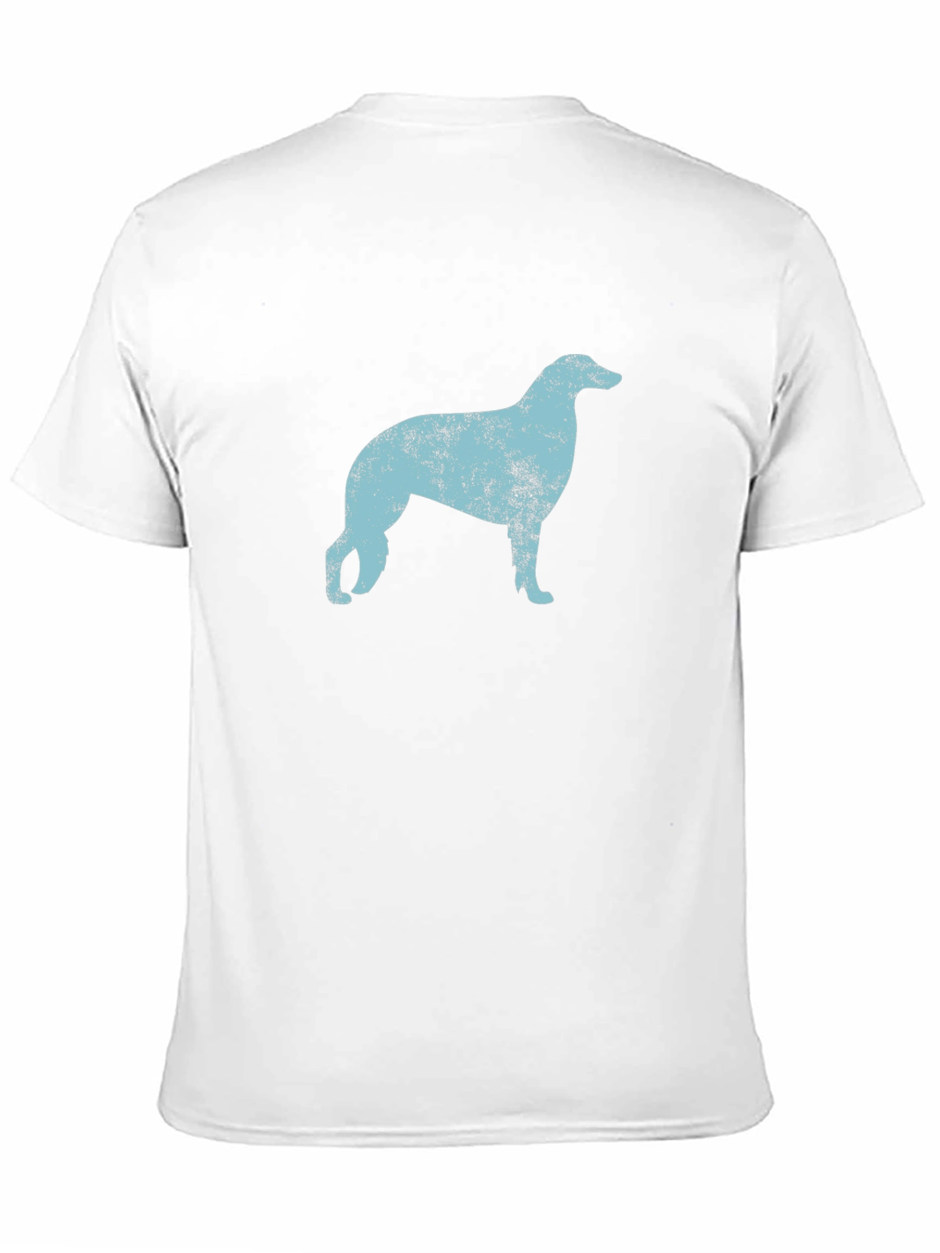 Distressed Dog Silhouette Graphic Tee - Black