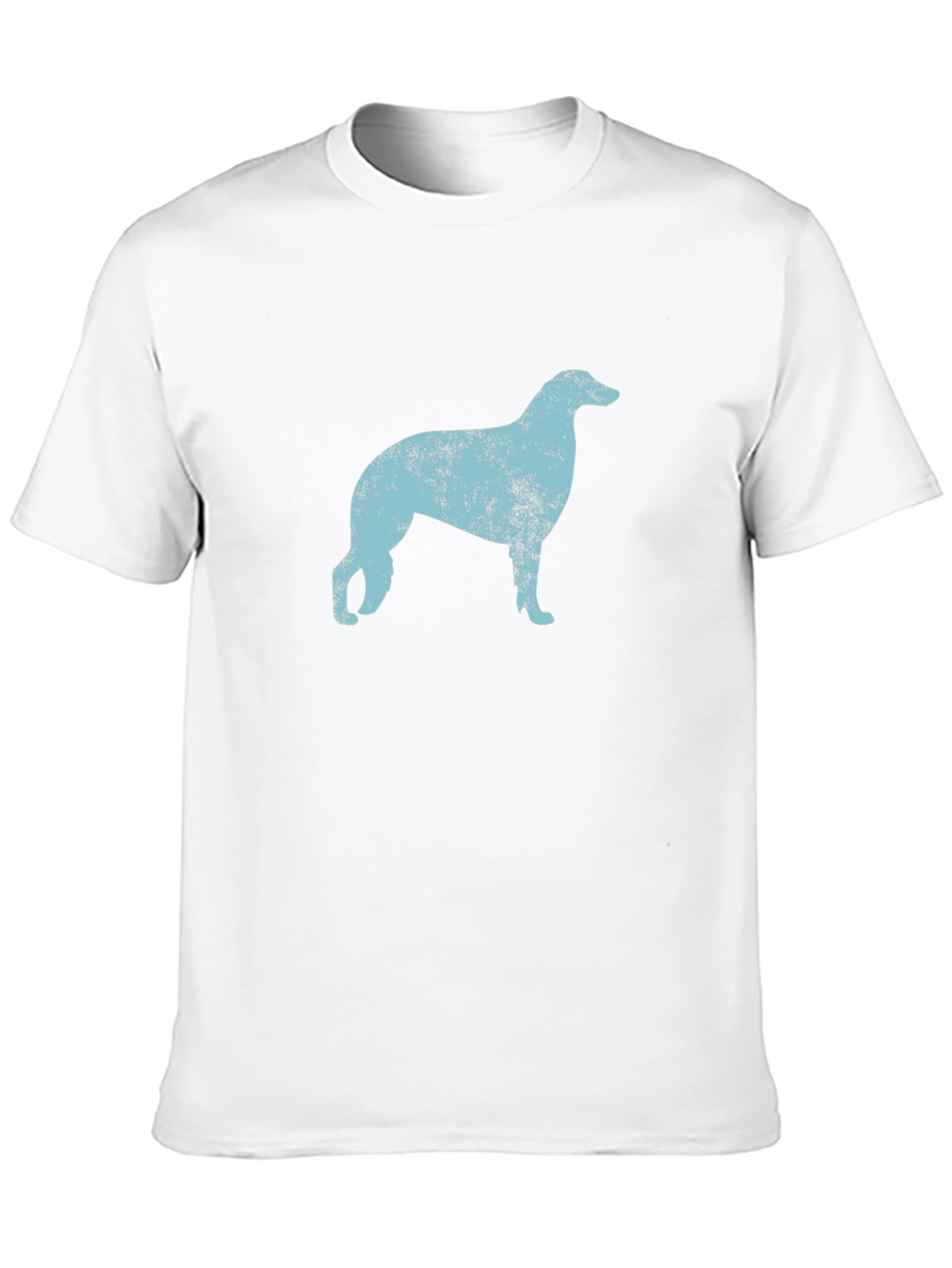 Distressed Dog Silhouette Graphic Tee - Black