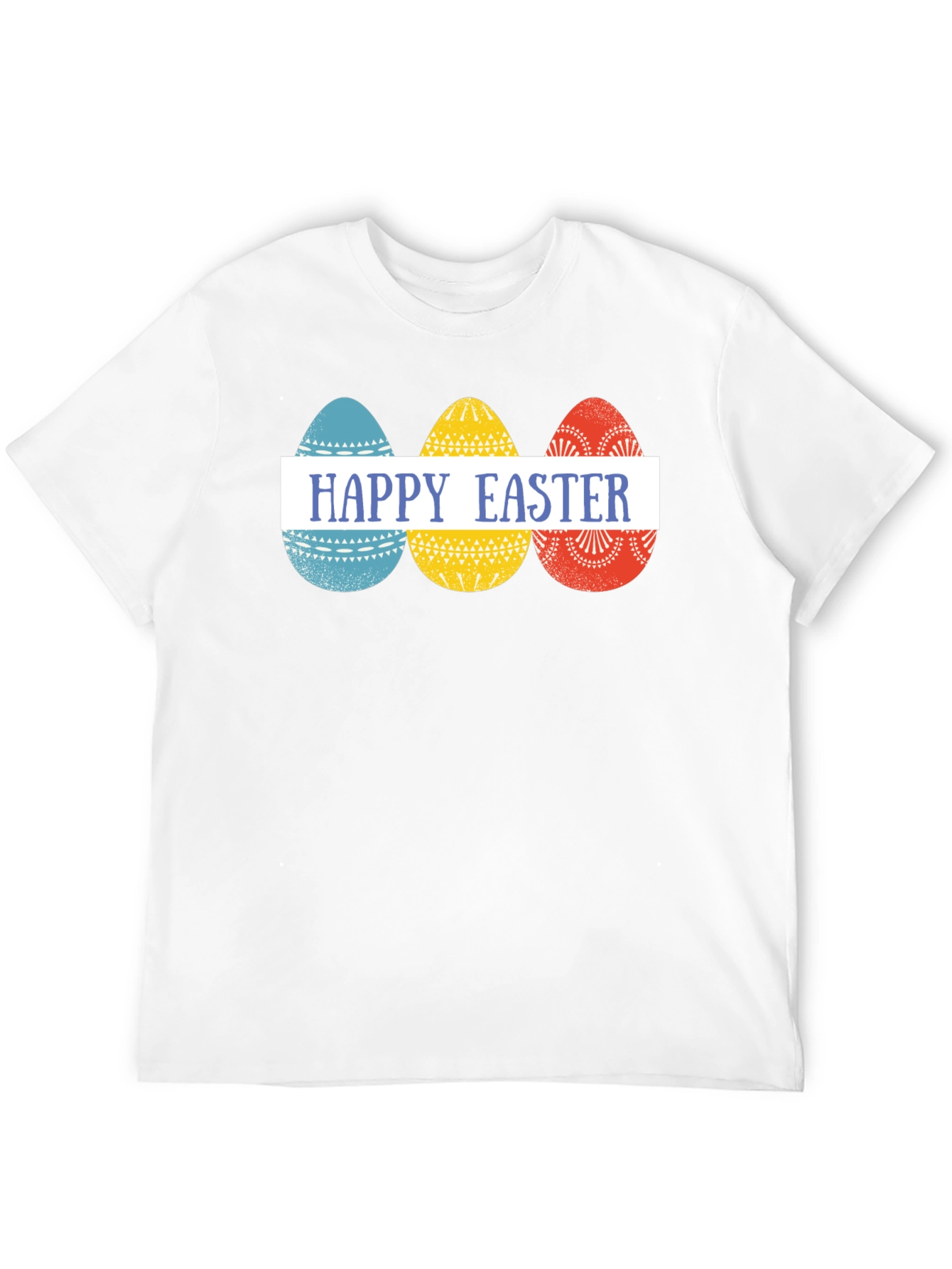 Happy Easter Eggs Graphic Tee - Festive Holiday Apparel