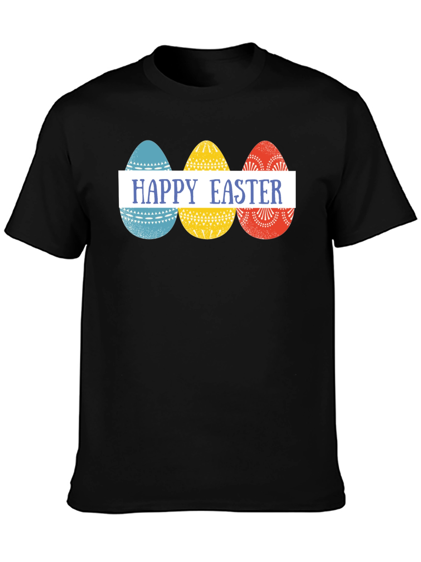 Happy Easter Eggs Graphic Tee - Festive Holiday Apparel