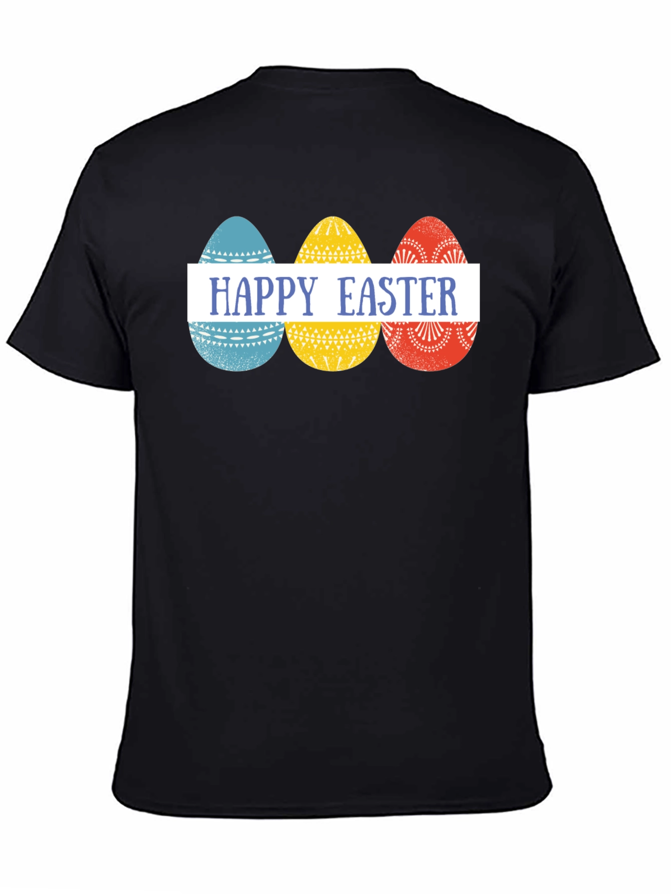 Happy Easter Eggs Graphic Tee - Festive Holiday Apparel