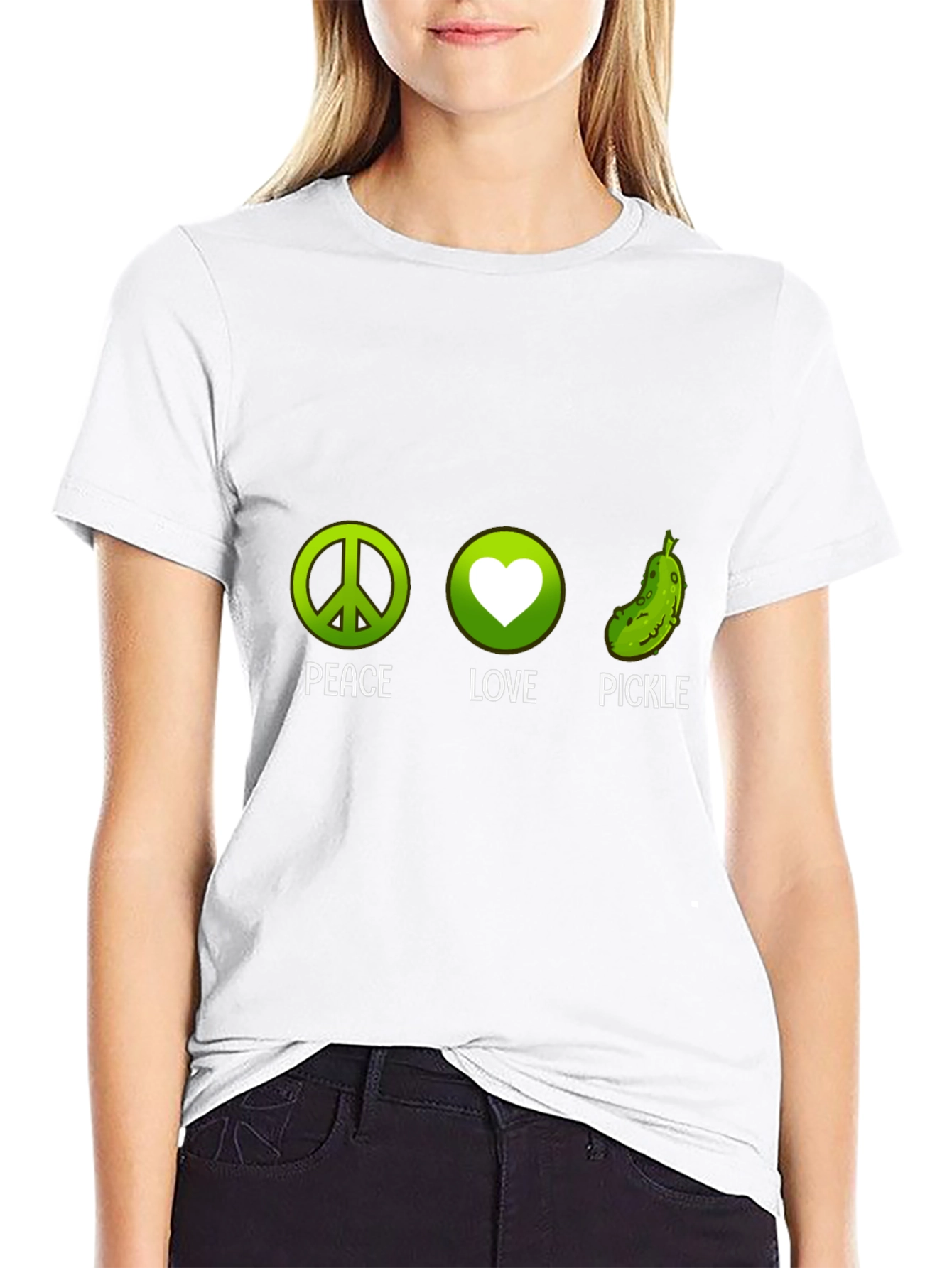 Peace Love Pickle Graphic T-Shirt