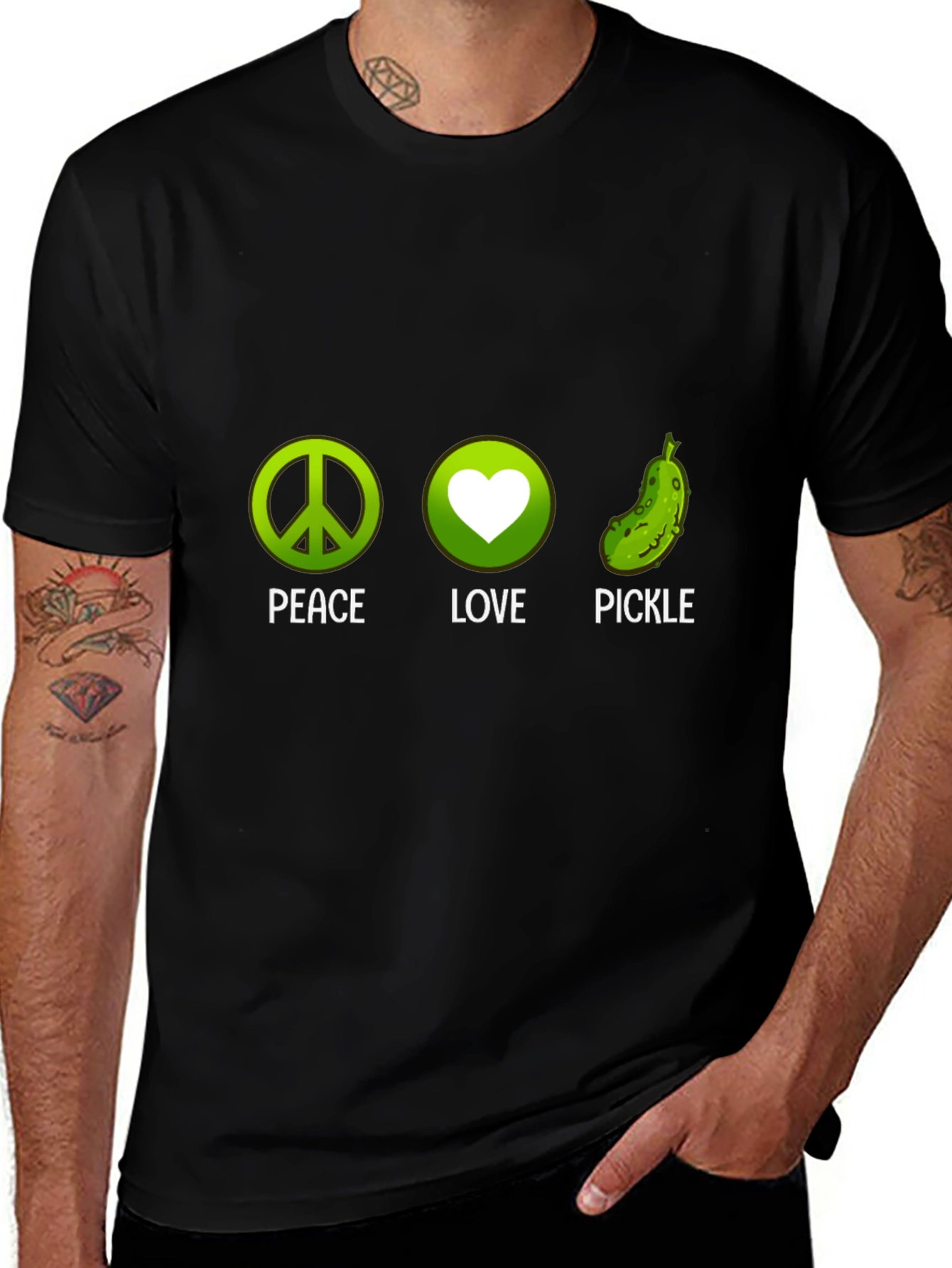 Peace Love Pickle Graphic T-Shirt