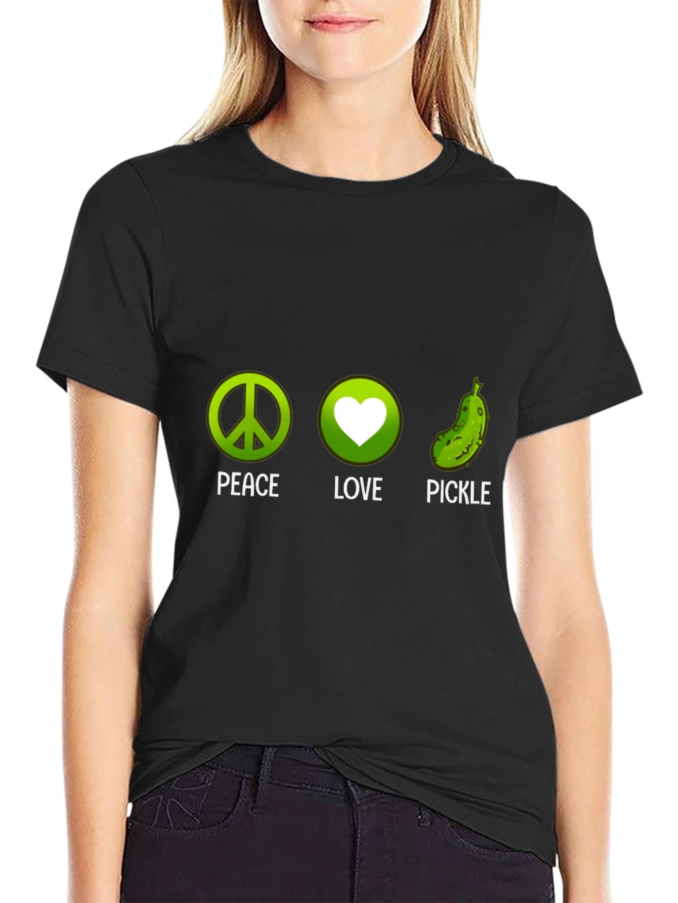 Peace Love Pickle Graphic T-Shirt