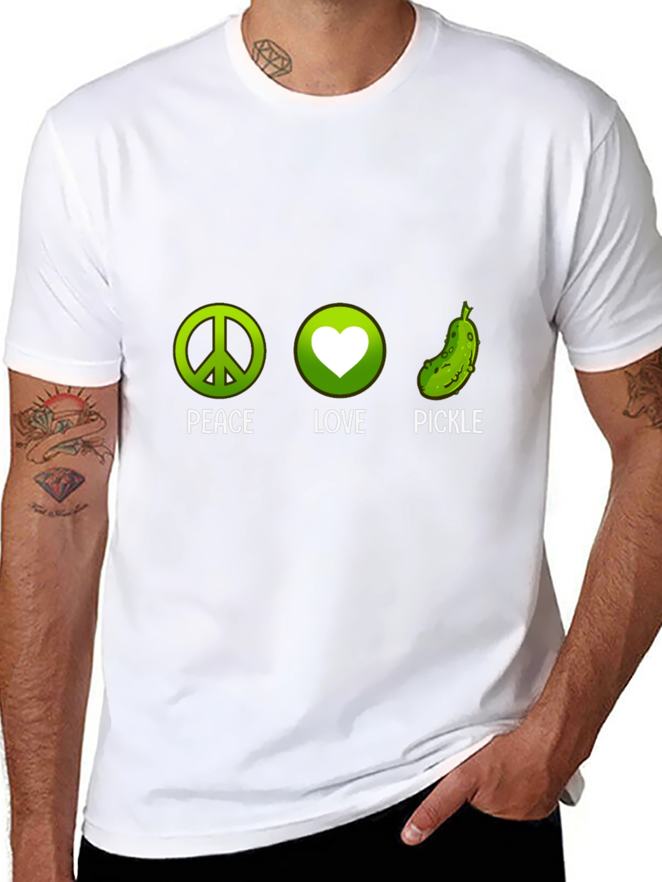 Peace Love Pickle Graphic T-Shirt