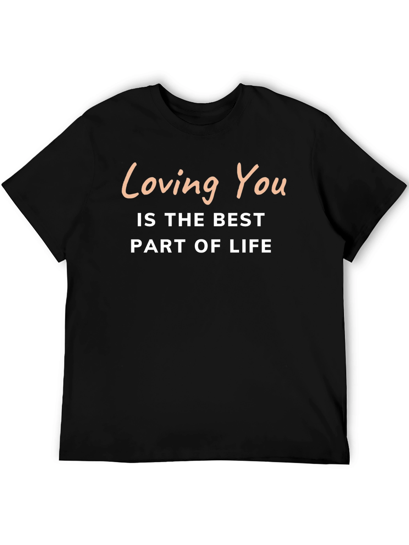 Loving You T-Shirt - Black Crew Neck Tee