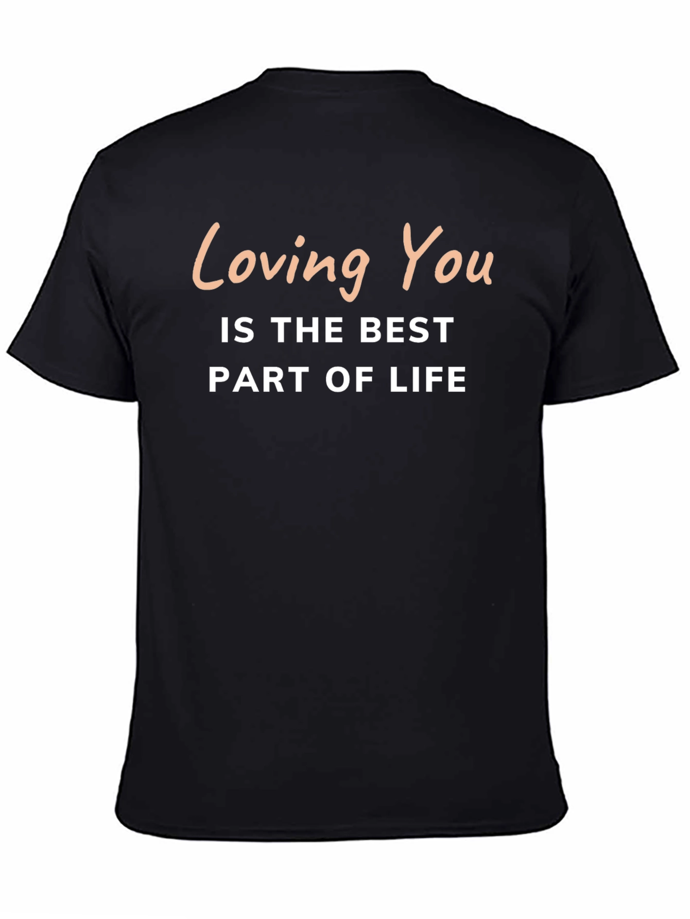 Loving You T-Shirt - Black Crew Neck Tee