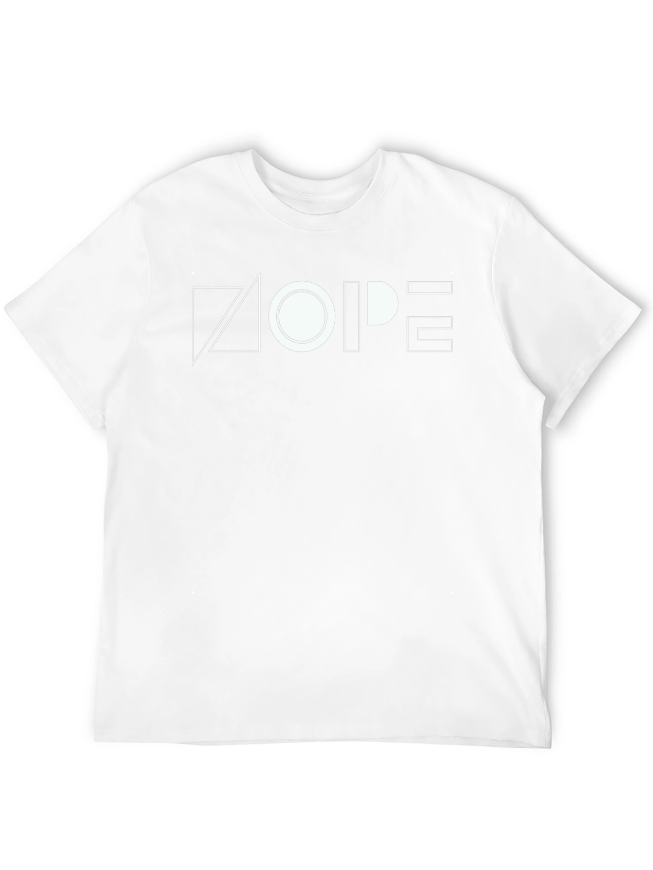Geometric NOPE Graphic Tee - Modern Minimalist