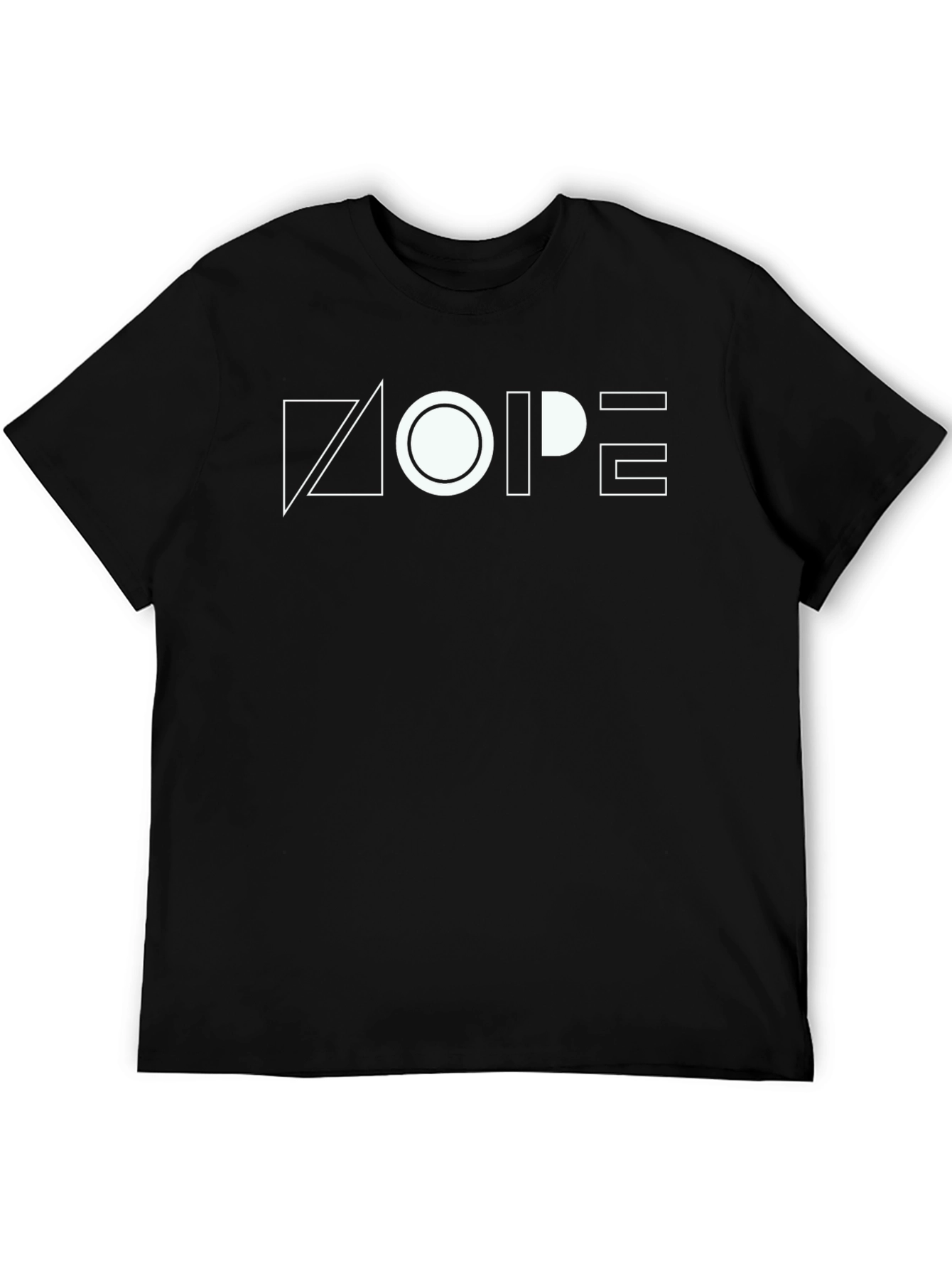 Geometric NOPE Graphic Tee - Modern Minimalist