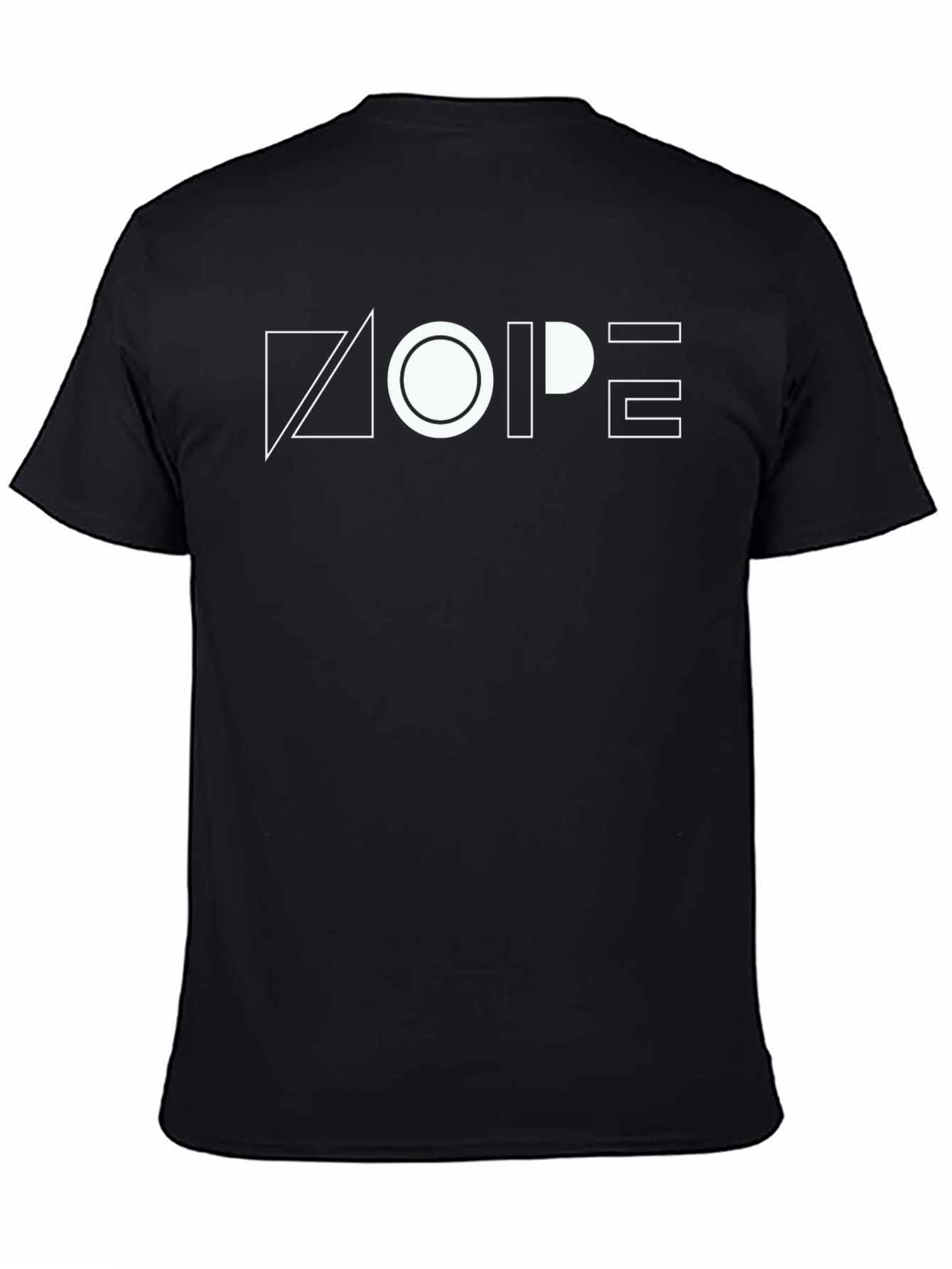 Geometric NOPE Graphic Tee - Modern Minimalist