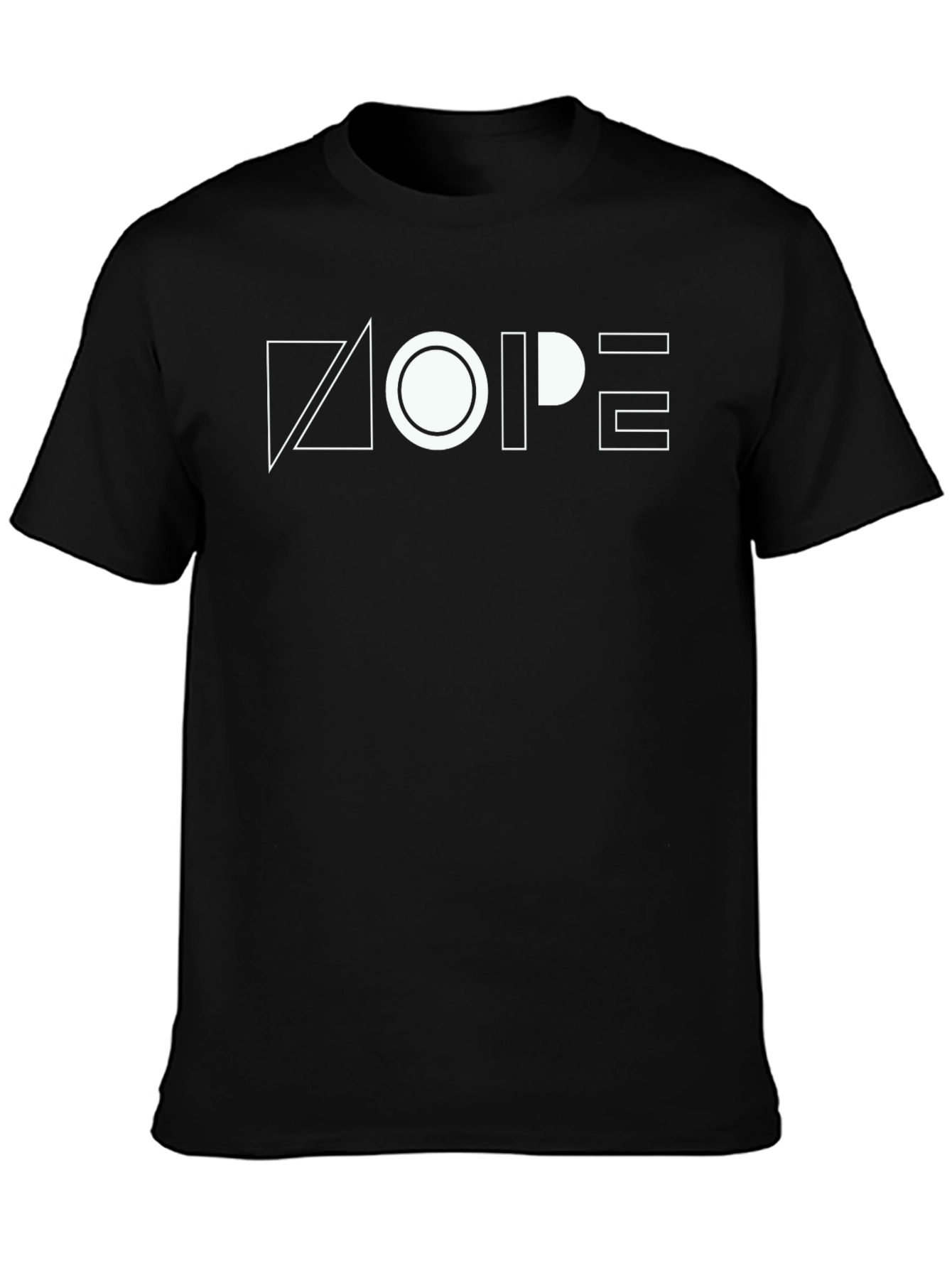 Geometric NOPE Graphic Tee - Modern Minimalist