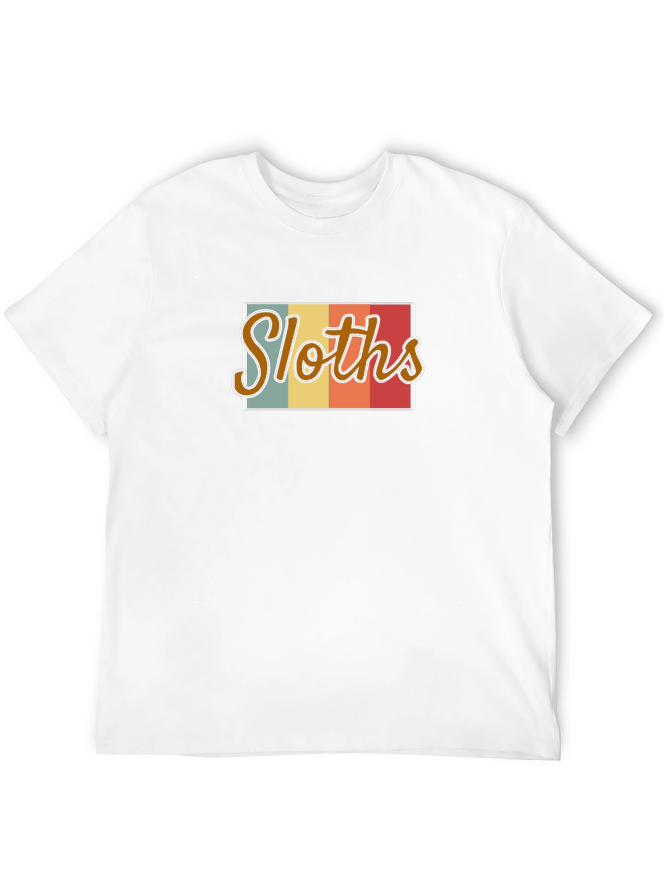 Retro Sloths Graphic Tee - Mens Black T-Shirt
