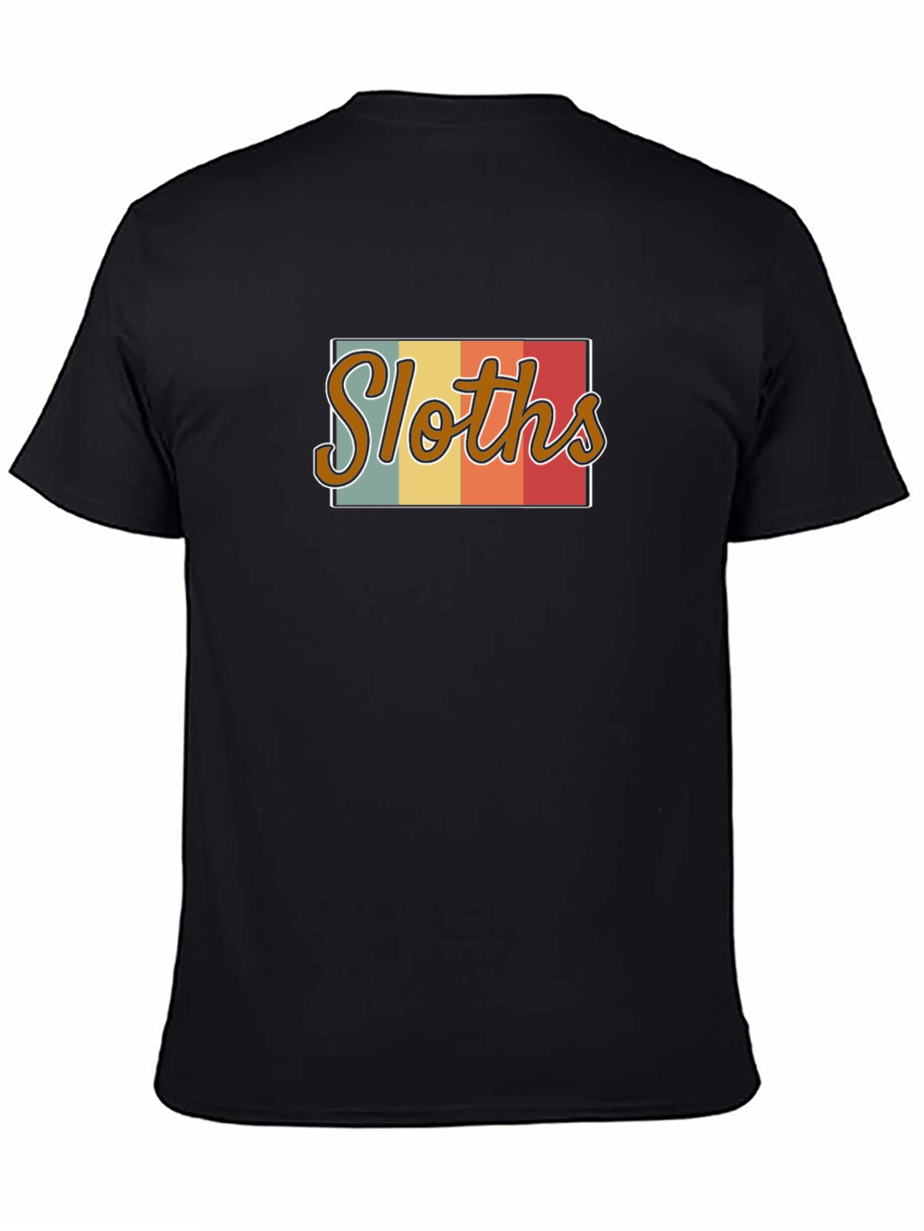 Retro Sloths Graphic Tee - Mens Black T-Shirt