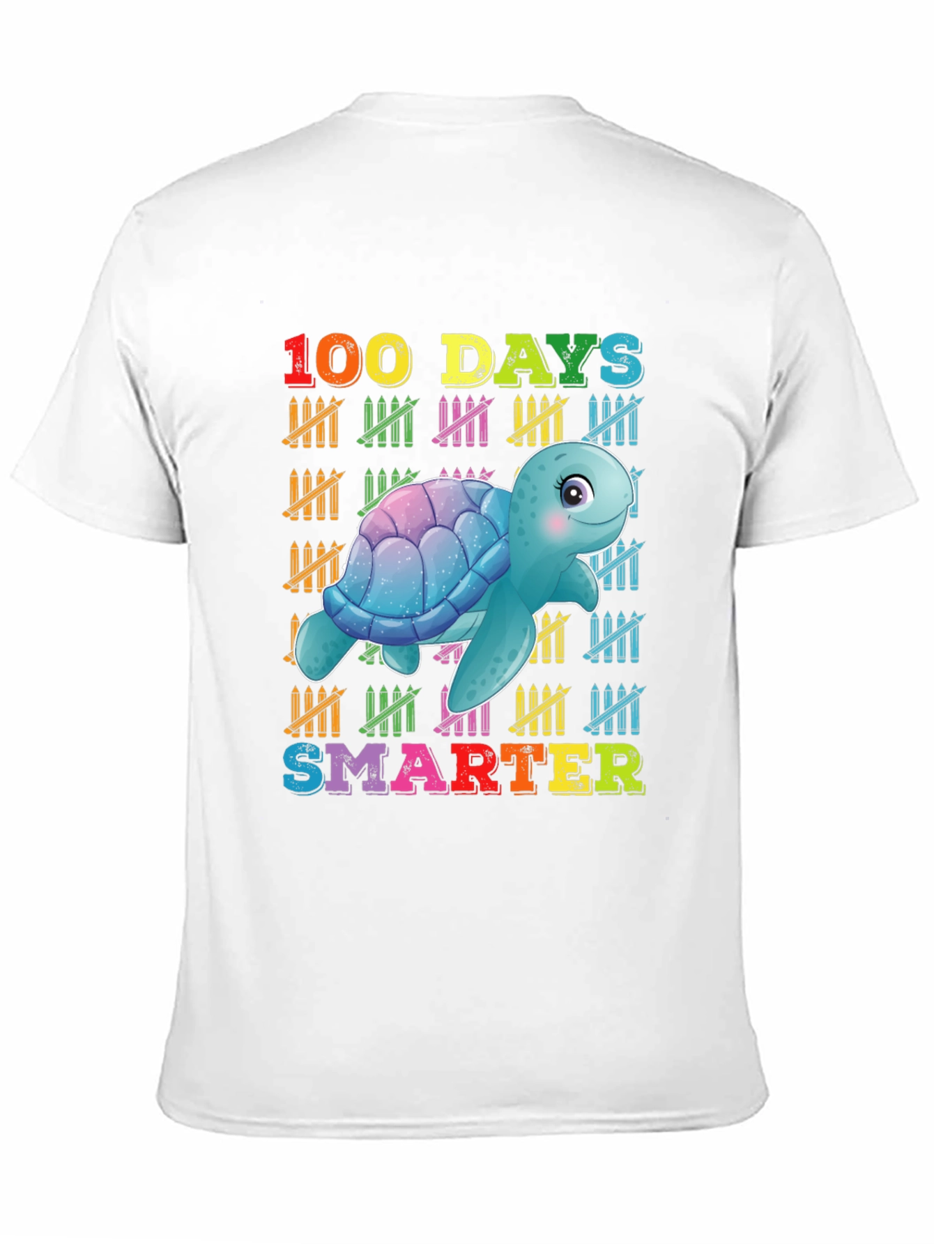 100 Days Smarter Turtle Graphic T-Shirt