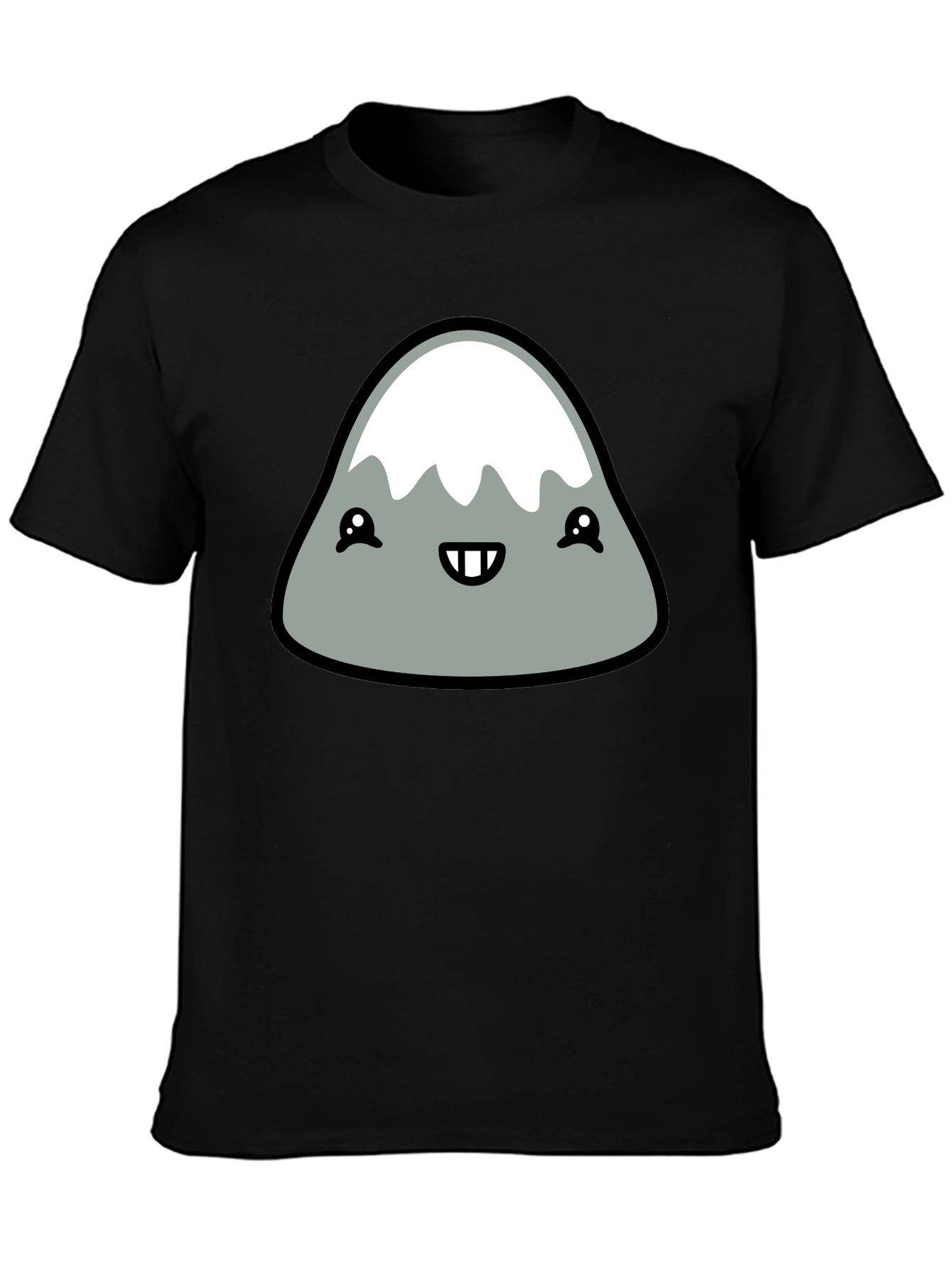 Cute Mountain Graphic Tee - Black T-Shirt