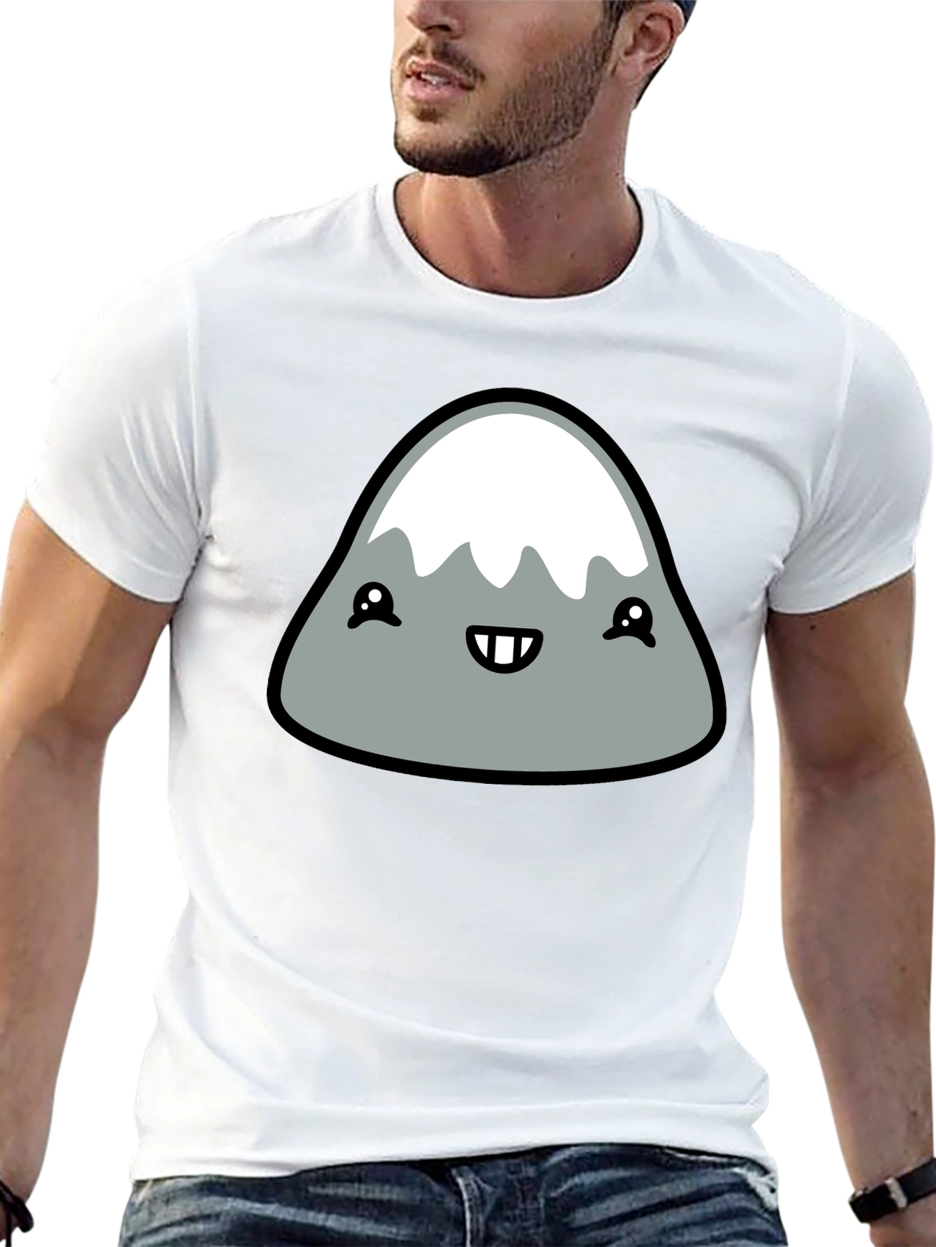 Cute Mountain Graphic Tee - Black T-Shirt