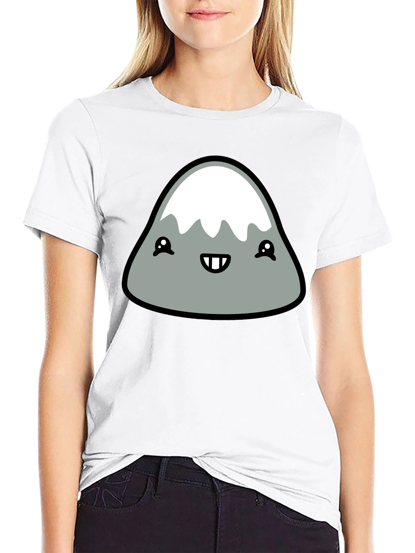 Cute Mountain Graphic Tee - Black T-Shirt