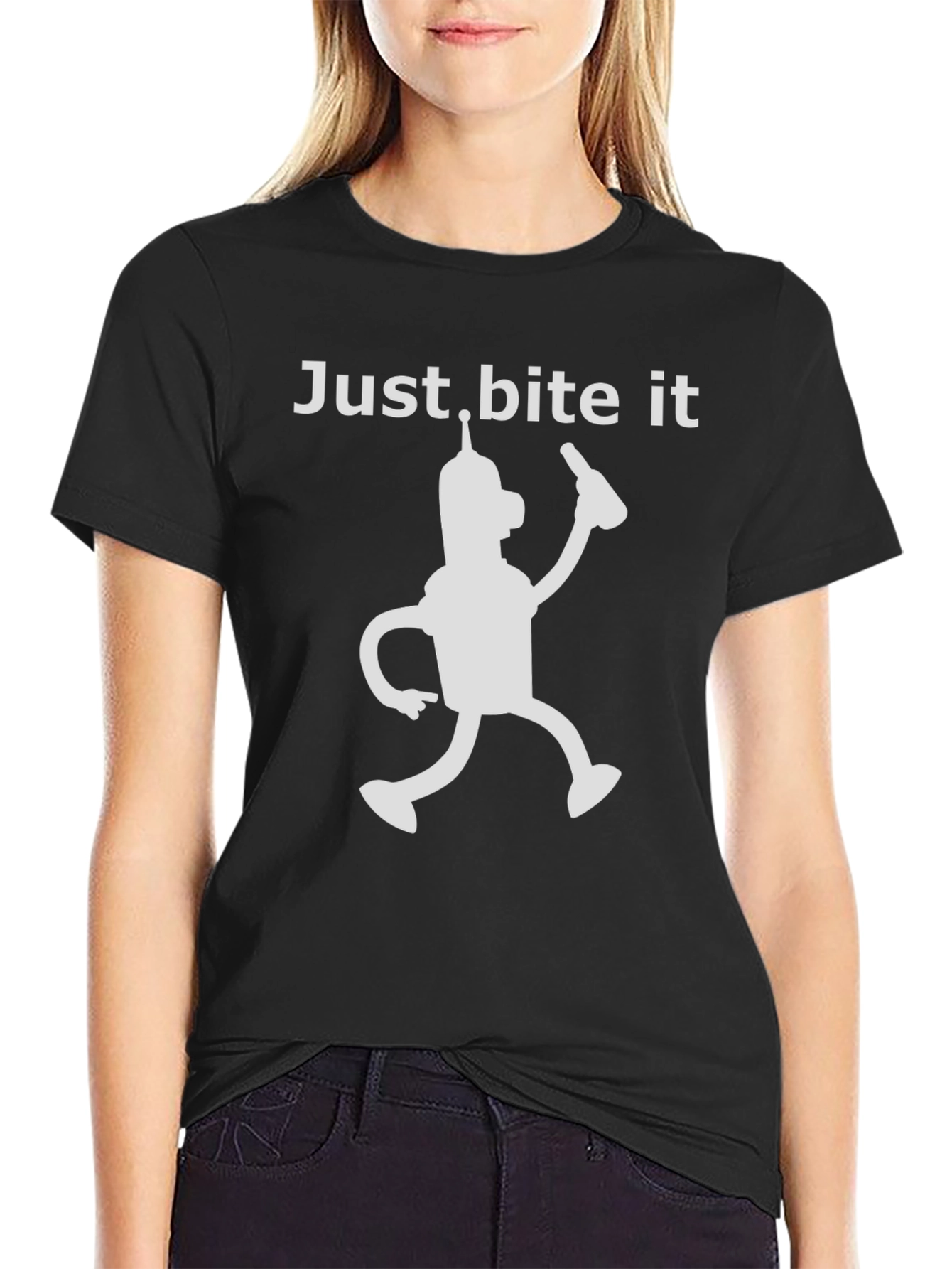 Just Bite It Bender T-Shirt - Funny Robot Tee