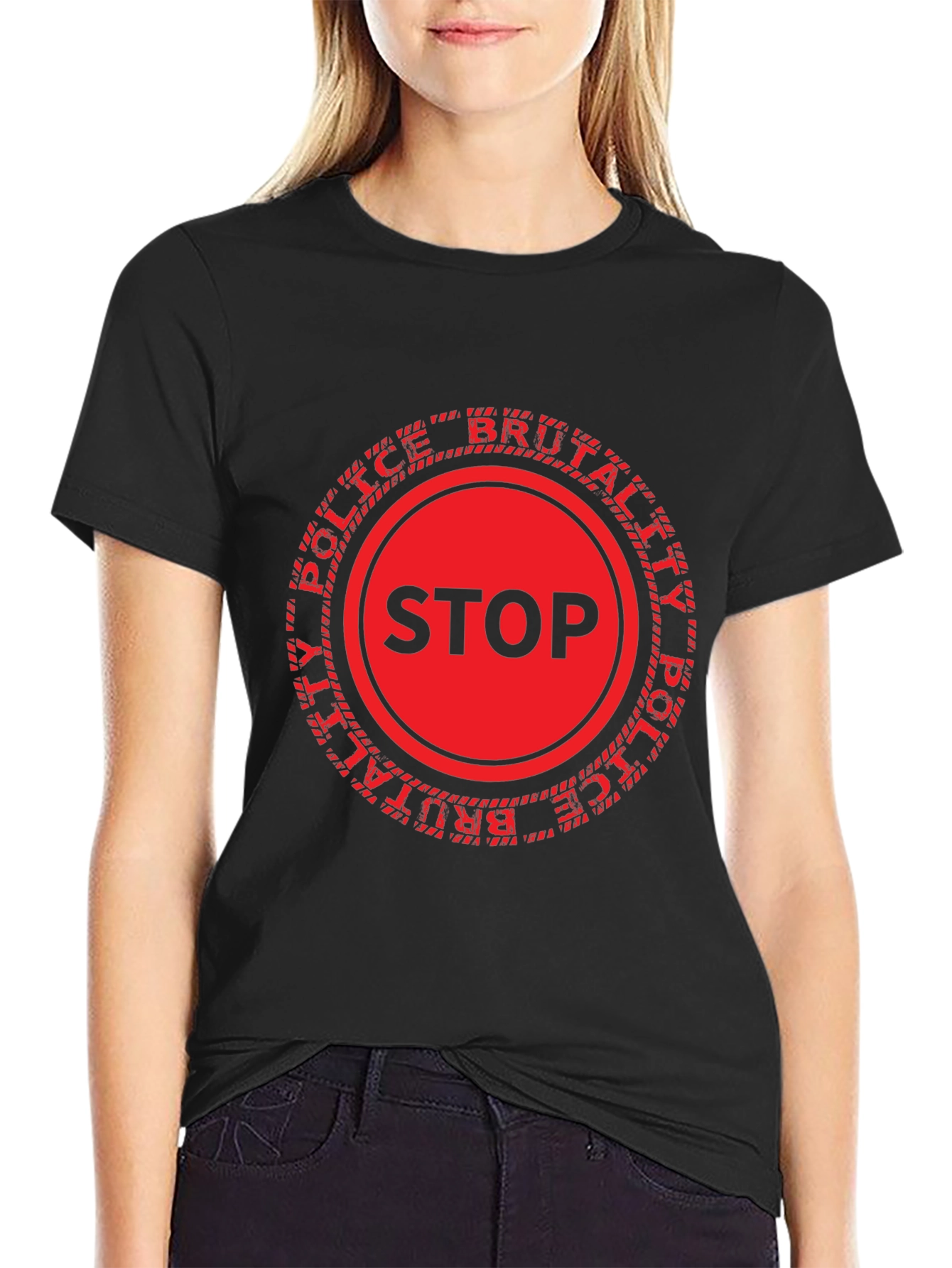 Stop Police Brutality Graphic Tee - Black