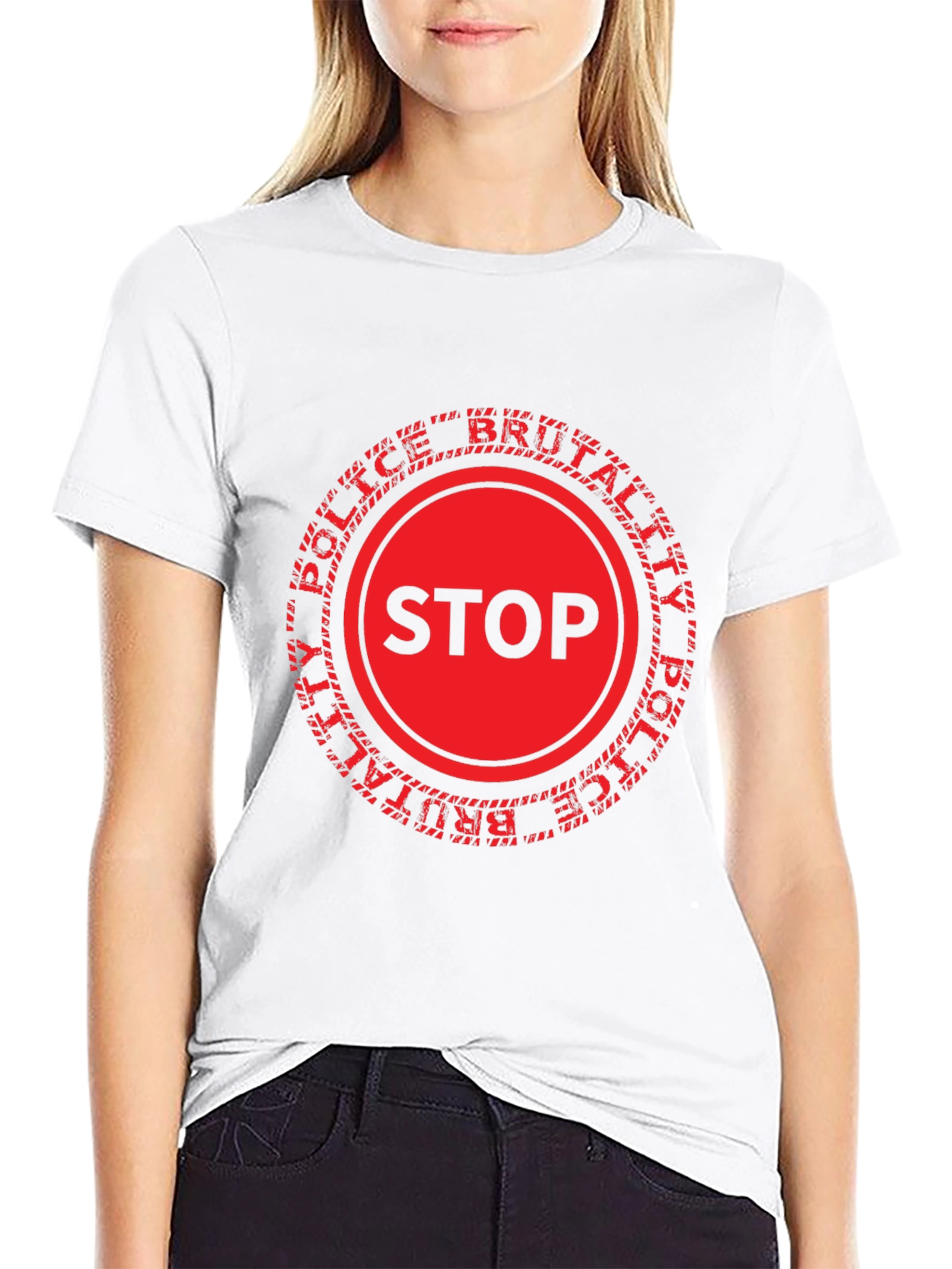 Stop Police Brutality Graphic Tee - Black