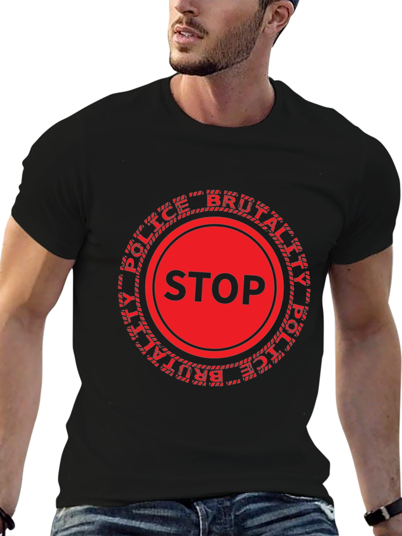 Stop Police Brutality Graphic Tee - Black