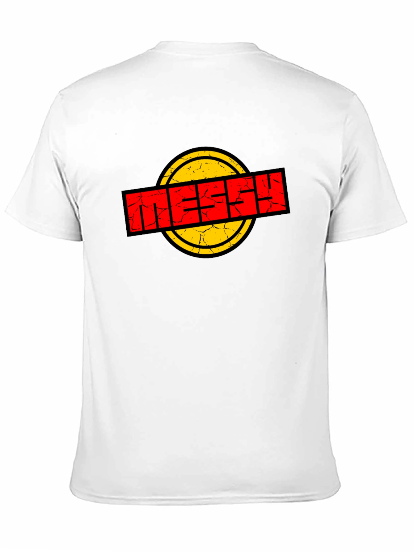 Messy Logo Graphic Tee - Black Cotton T-Shirt