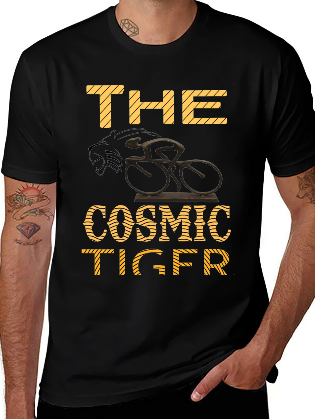 The Cosmic Tiger Black T-Shirt