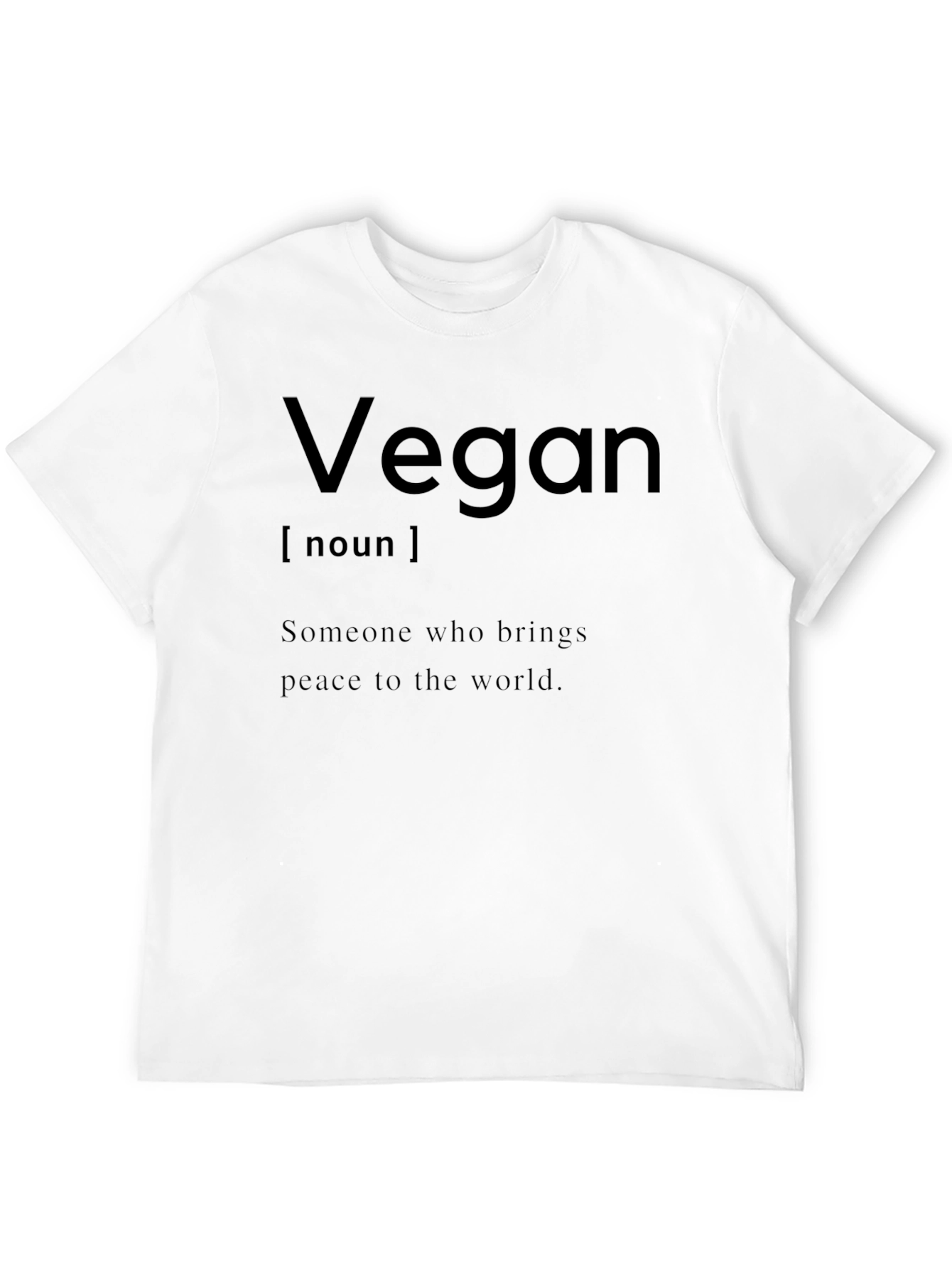 Vegan Definition T-Shirt - Peace to the World