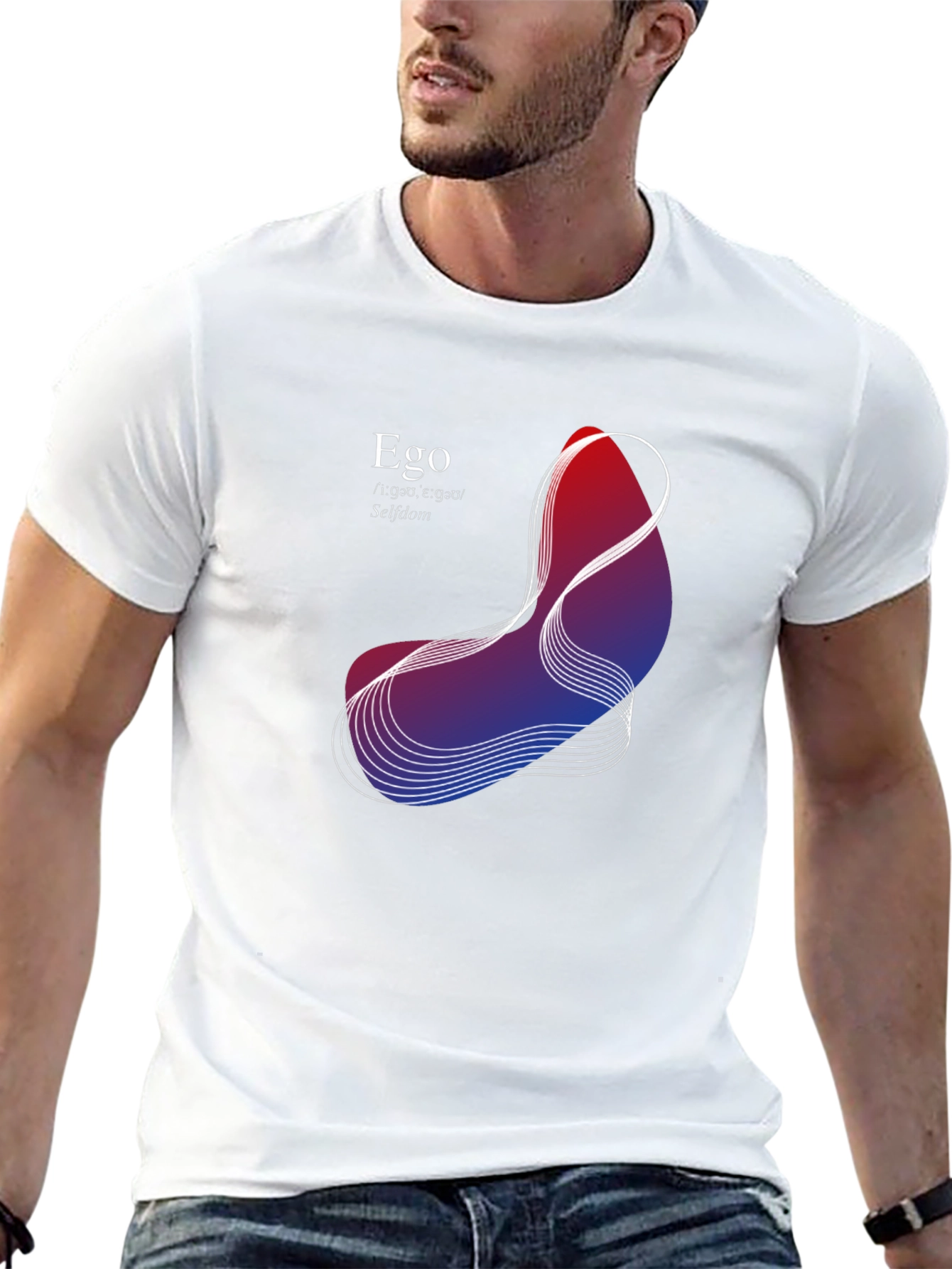 Ego Artistic Graphic Black T-Shirt