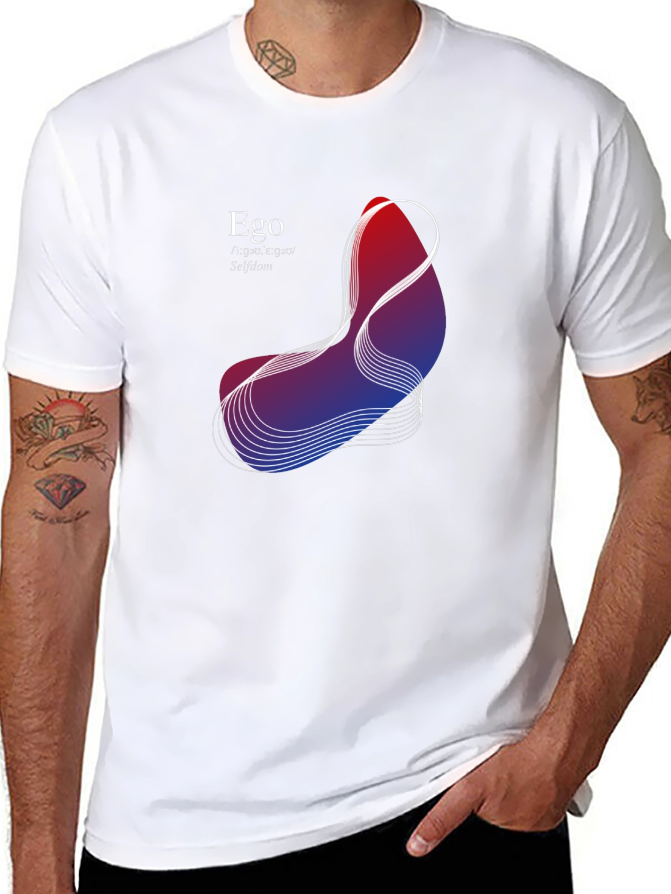 Ego Artistic Graphic Black T-Shirt