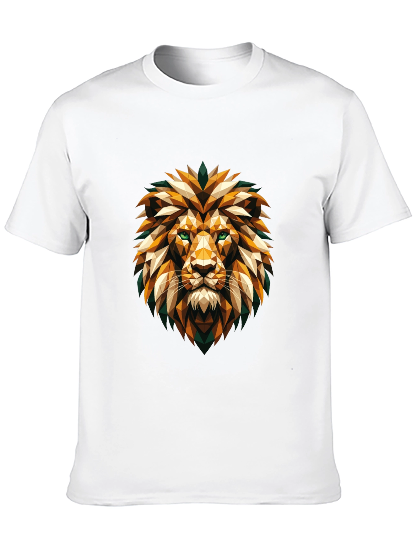 Geometric Lion Head Graphic Tee - Cool Stylish Design