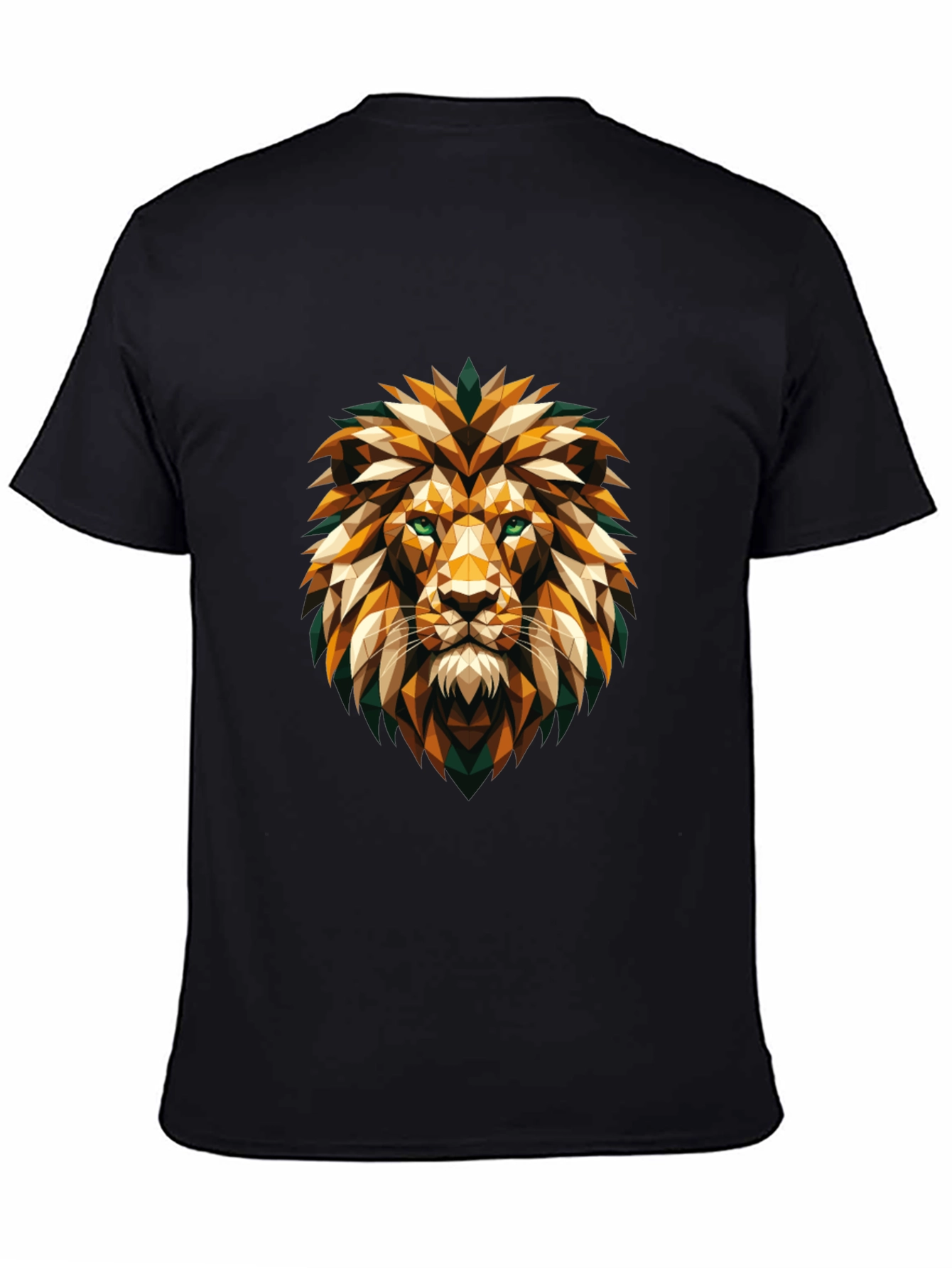 Geometric Lion Head Graphic Tee - Cool Stylish Design