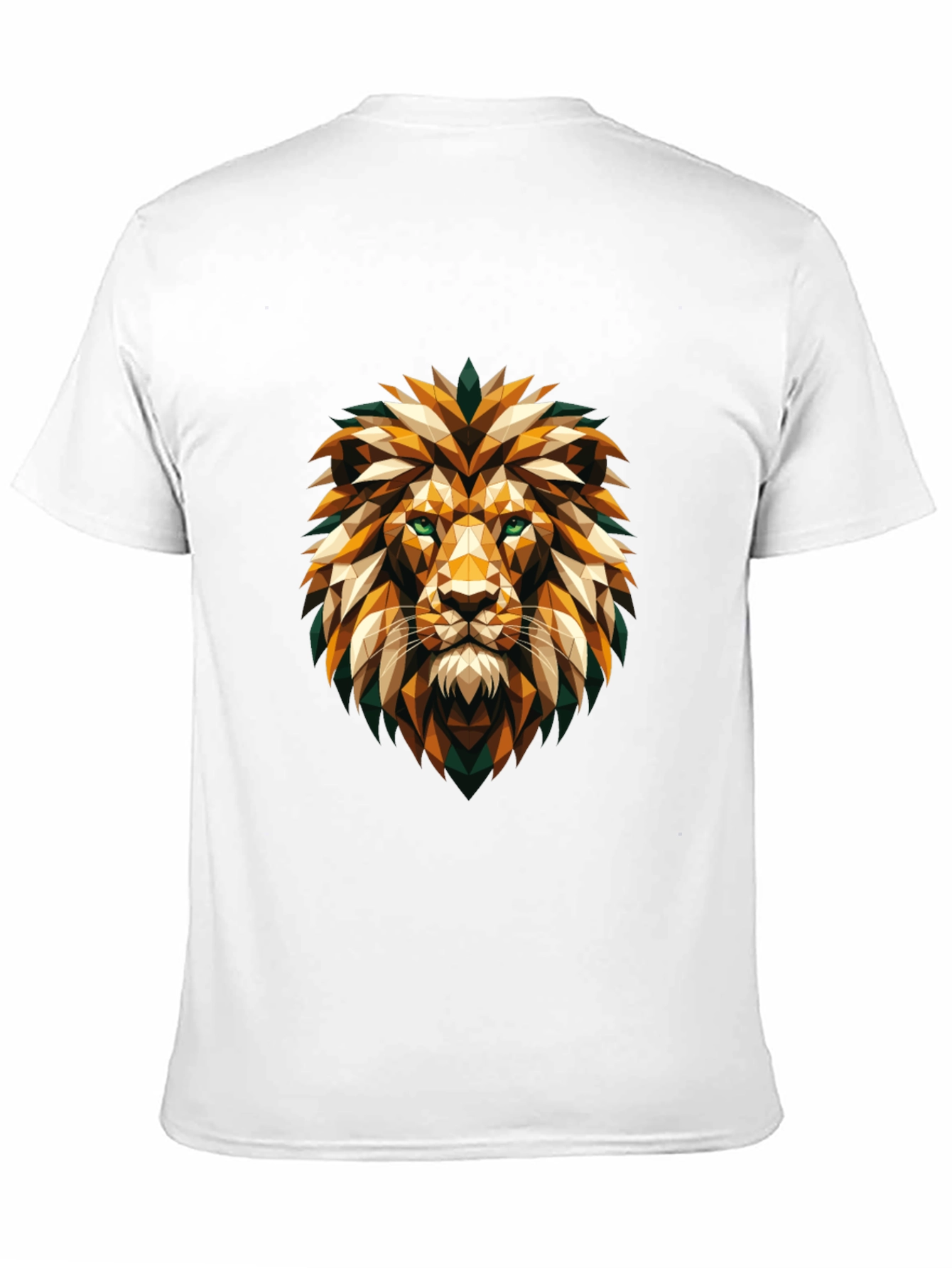 Geometric Lion Head Graphic Tee - Cool Stylish Design