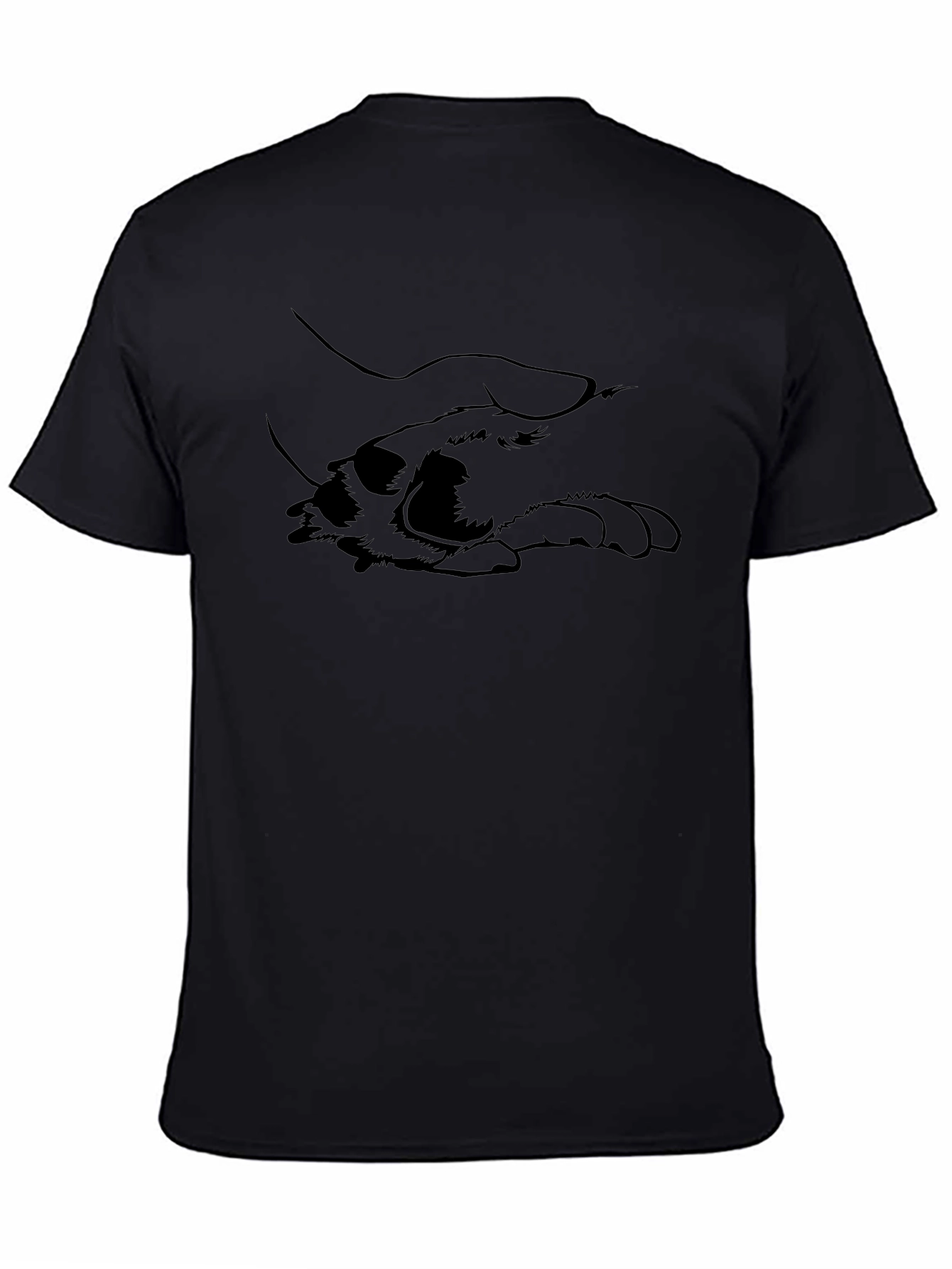 Dog Paw Holding Hand Black T-Shirt