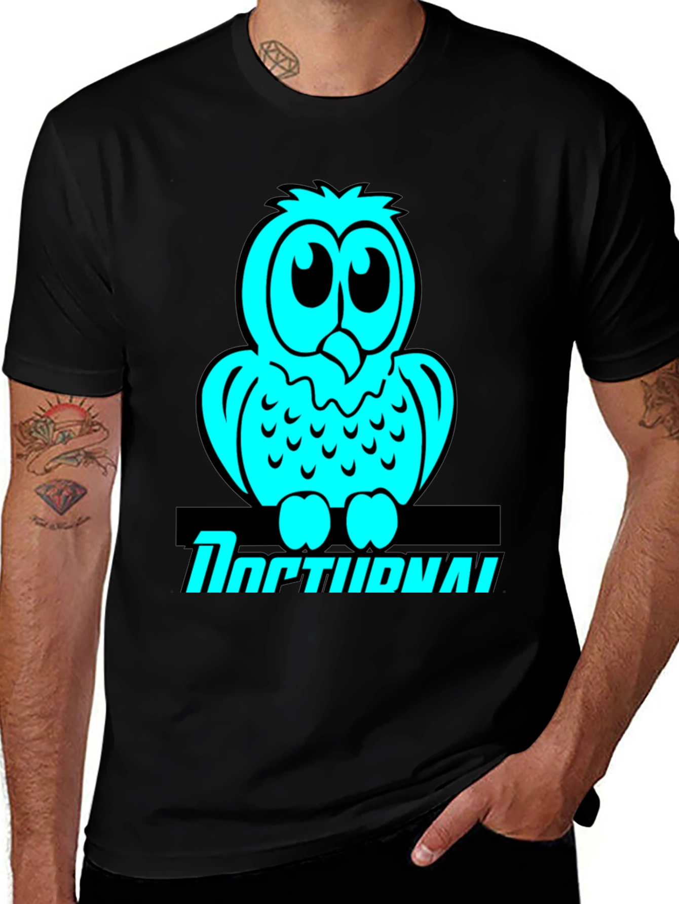 Owl Graphic T-Shirt - Nocturnal Bird Lover Tee