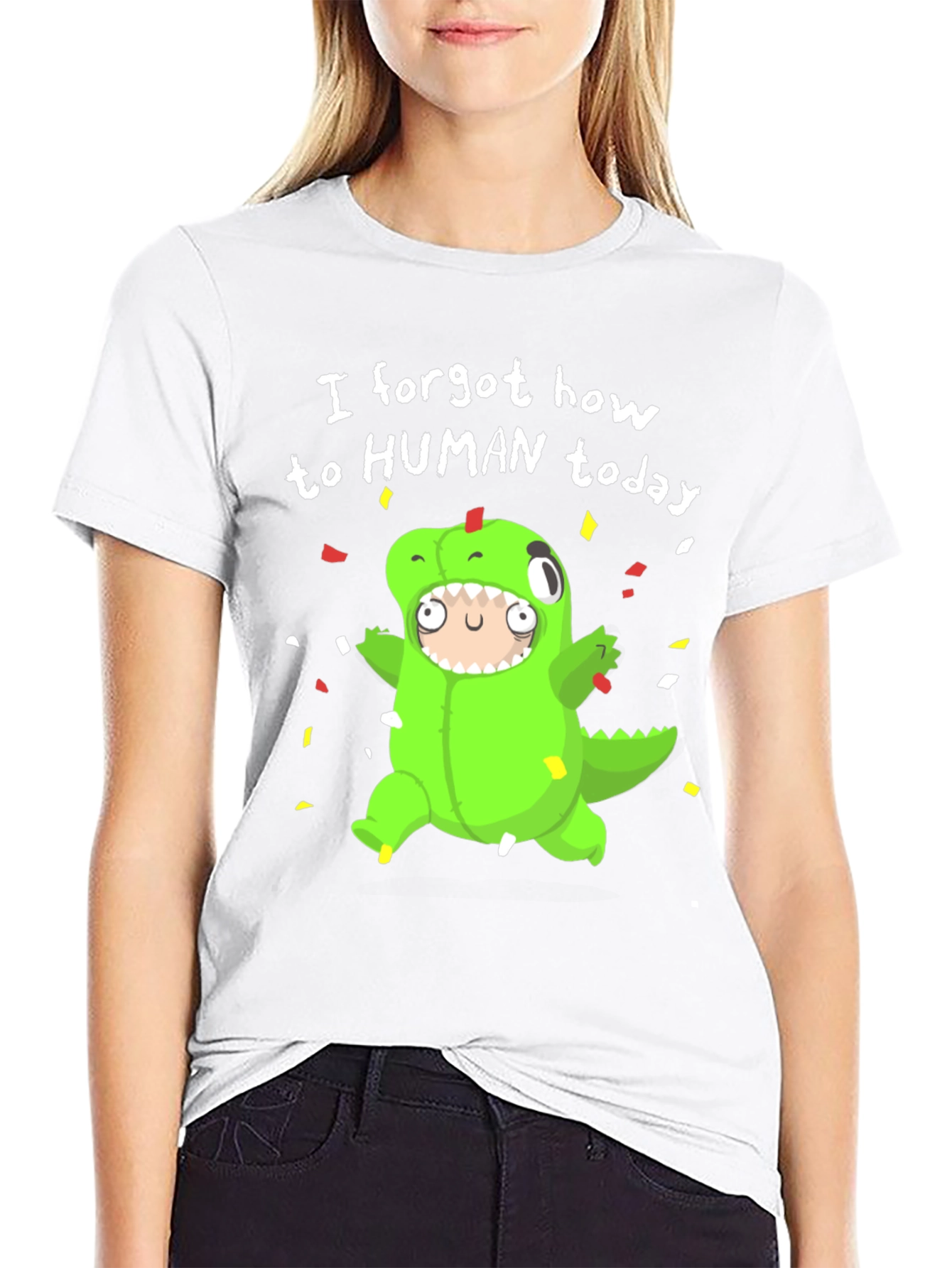 Dinosaur Costume T-Shirt: I Forgot How To Human