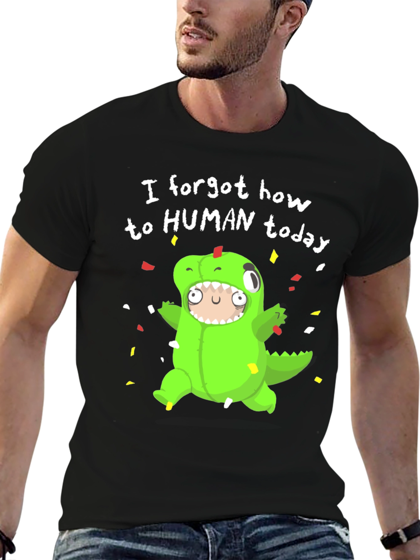 Dinosaur Costume T-Shirt: I Forgot How To Human