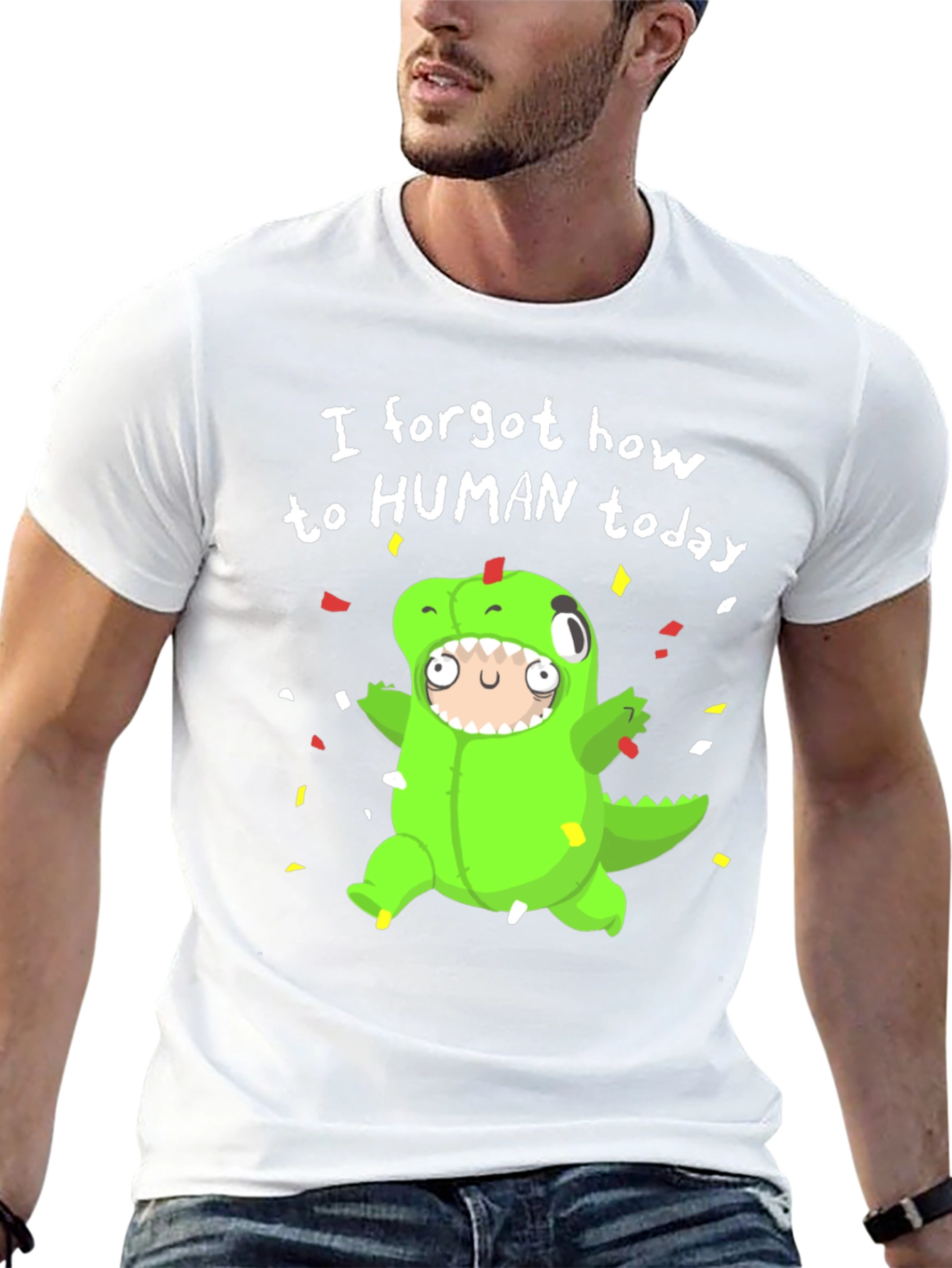 Dinosaur Costume T-Shirt: I Forgot How To Human