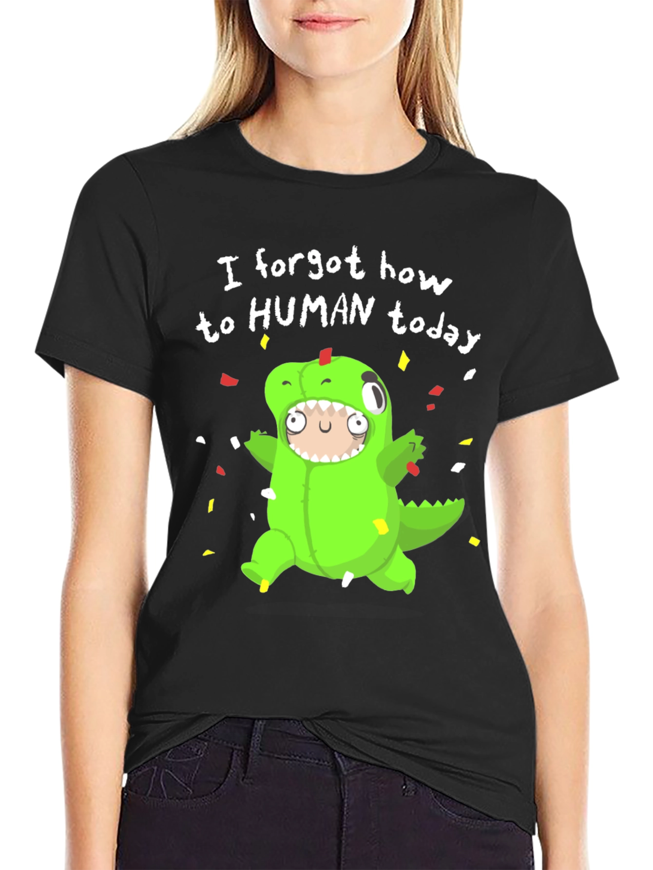 Dinosaur Costume T-Shirt: I Forgot How To Human