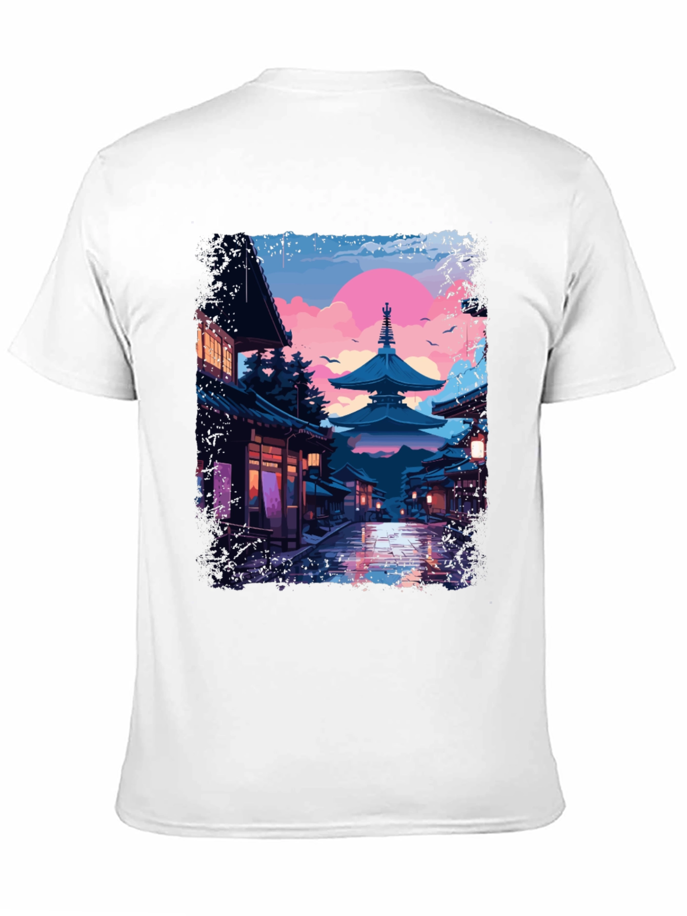 Japanese Pagoda T-Shirt - Artistic Graphic Tee