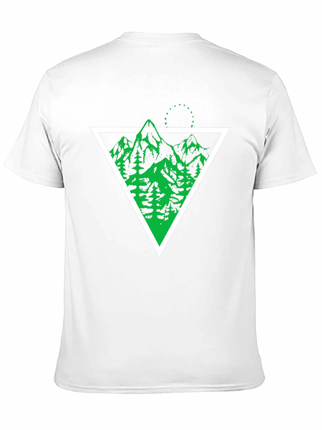 Geometric Mountain Graphic Tee - Black