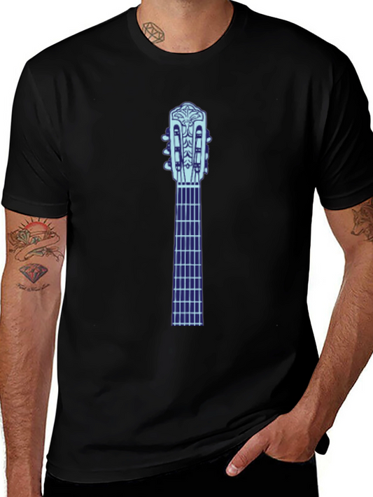 Guitar Neck Graphic Tee - Black